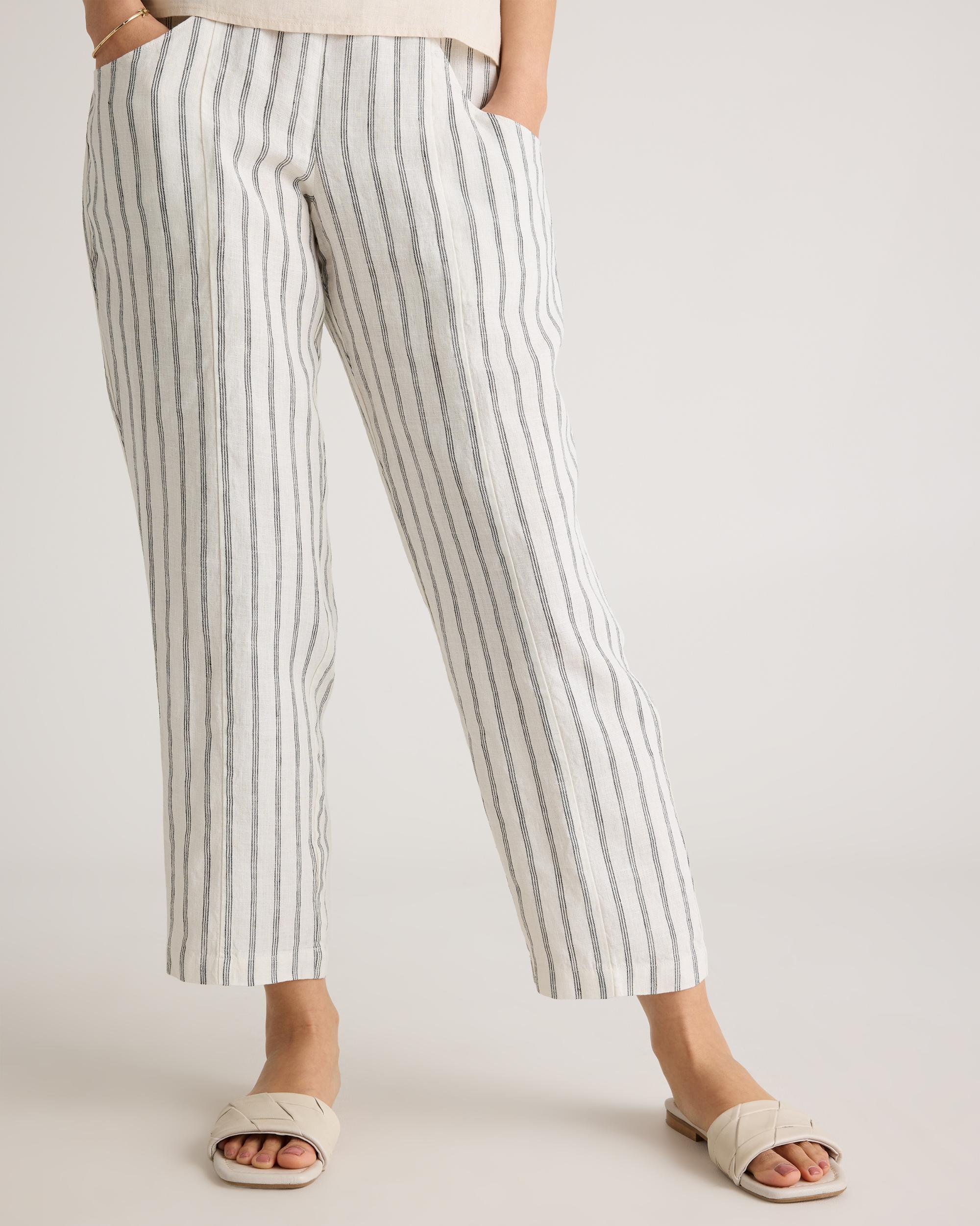 Quince | Women's 100% European Linen Tapered Ankle Pants Size XL Product Image