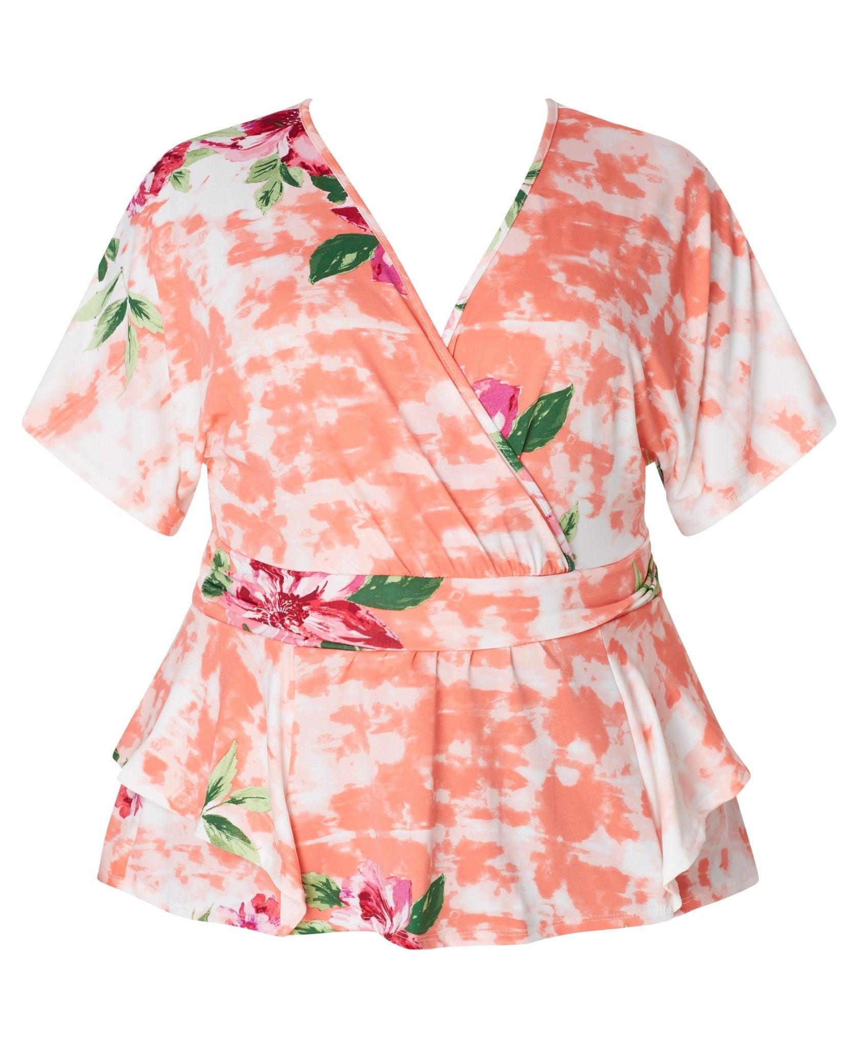 Short Sleeve V-Neck Top - Plus Product Image