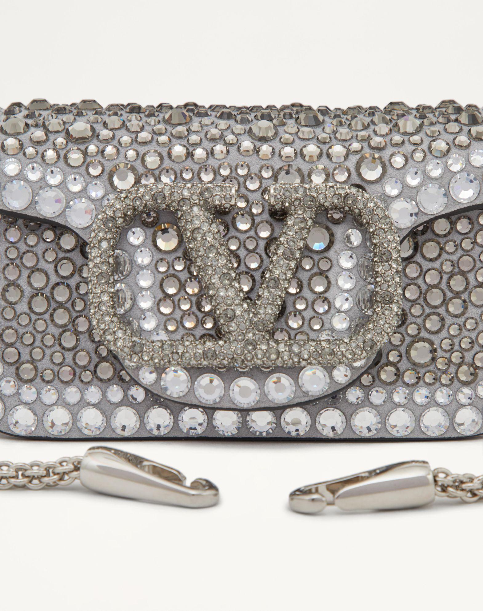 Micro Valentino Garavani Locò Chain Bag With Rhinestones Product Image