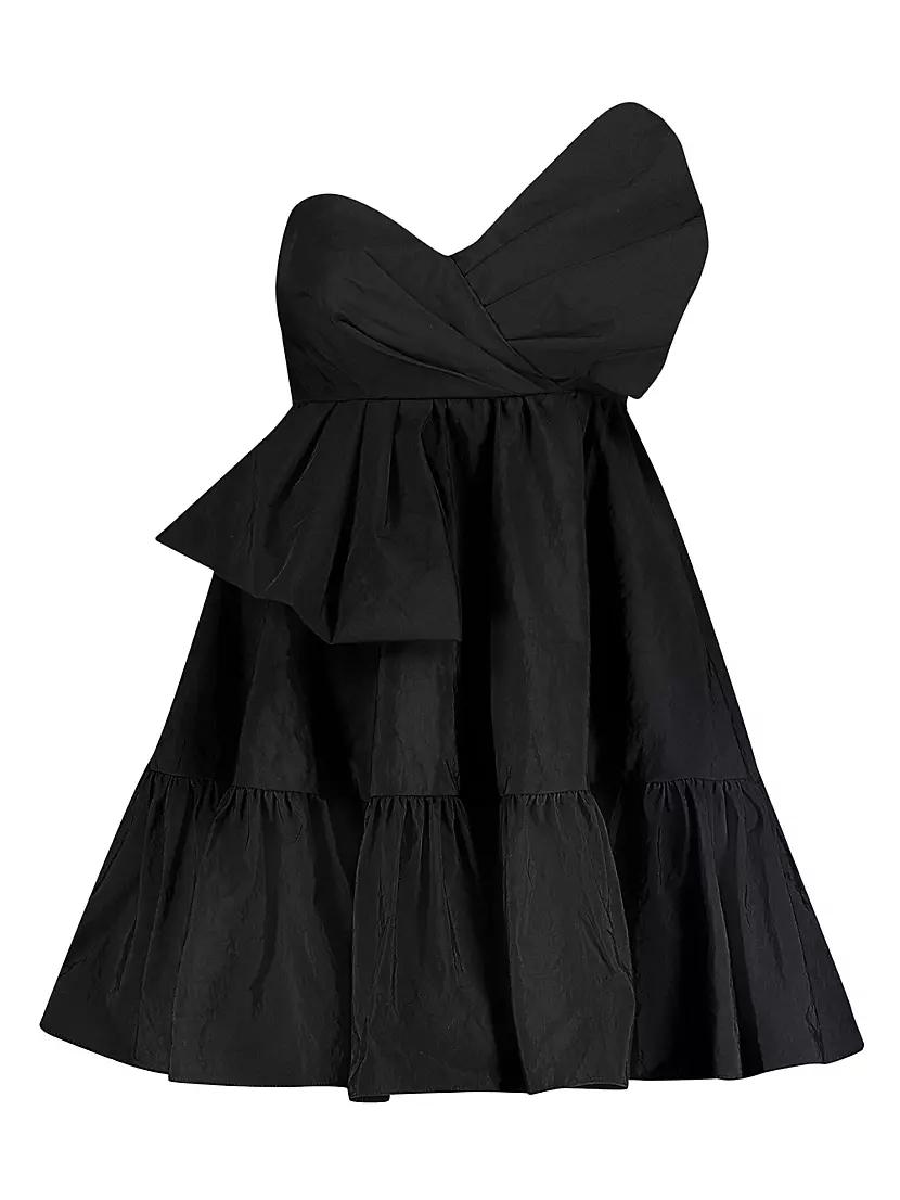 Womens Faille Twist-Bow A-Line Minidress Product Image