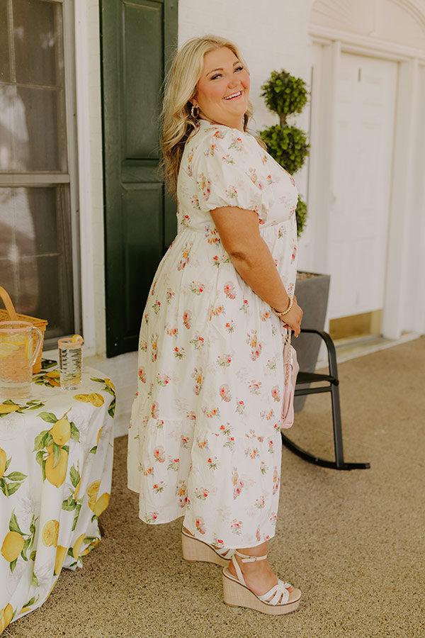 Field Of Grace Floral Midi Dress Curves Product Image