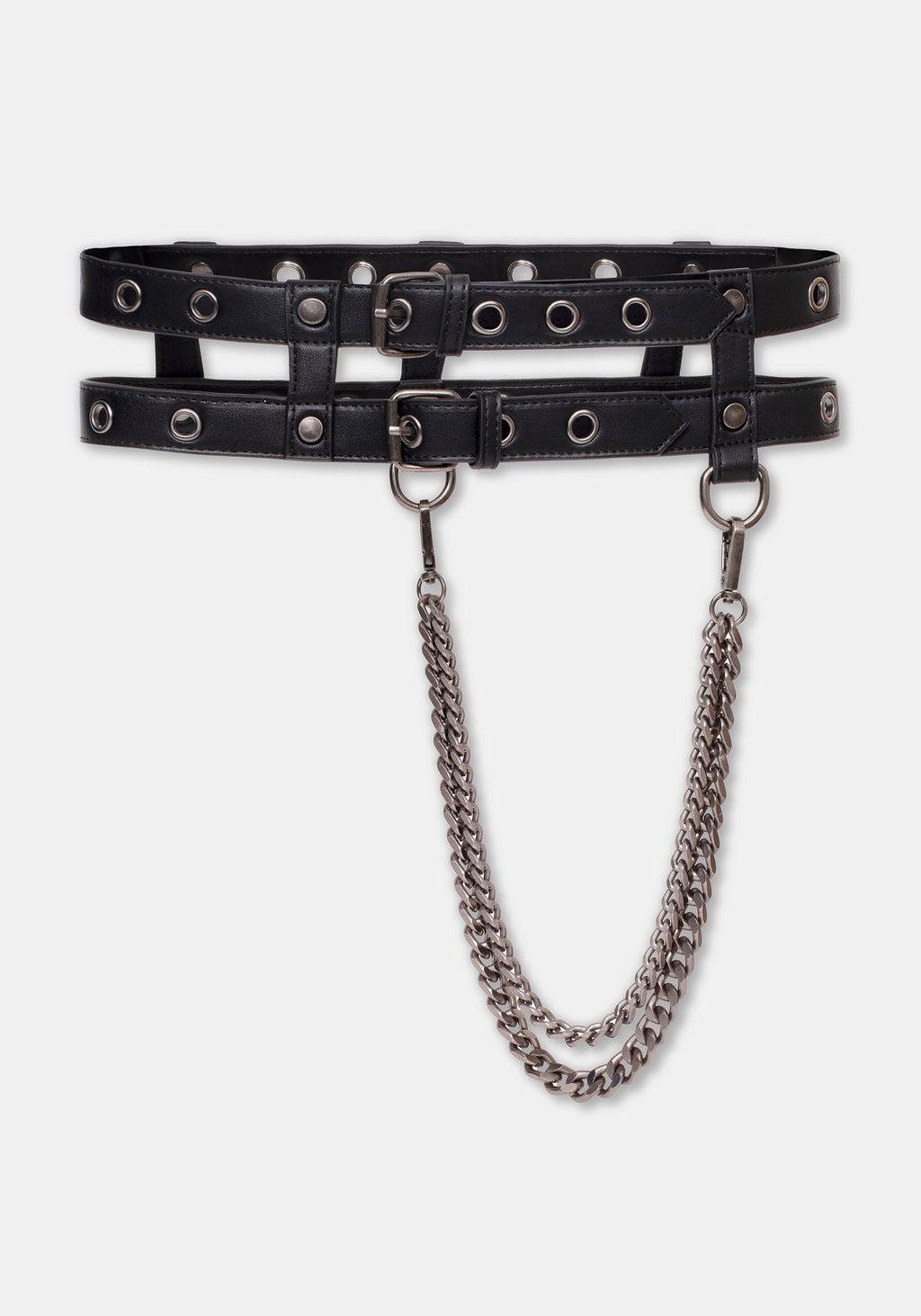 Kryne Eyelet Double Buckle Belt Product Image