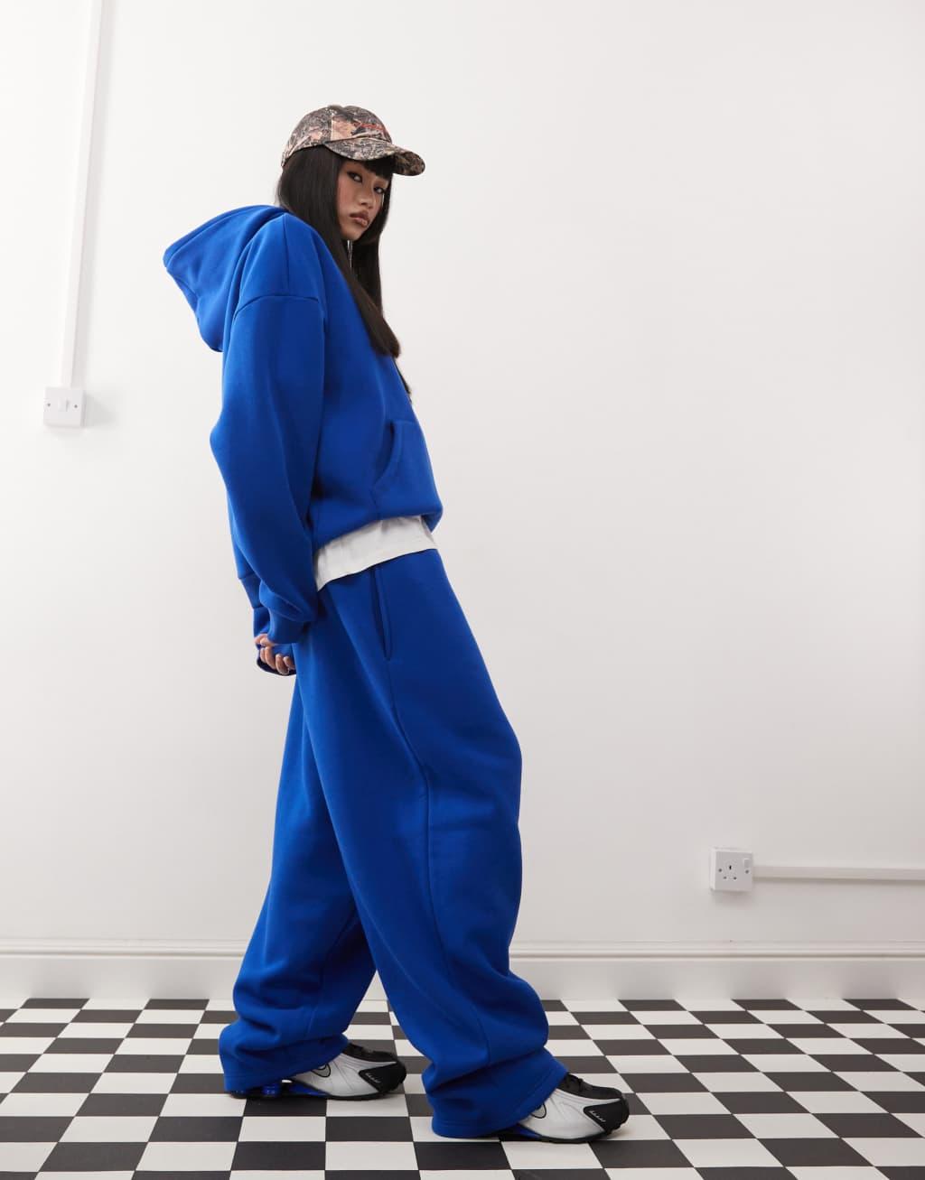 COLLUSION relaxed sweatpants in blue Product Image