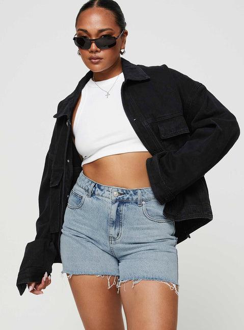 Laurena Denim Shorts Tall Lower Impact Product Image
