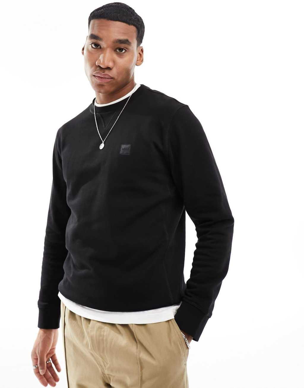 BOSS Orange Westart box logo sweatshirt in black Product Image