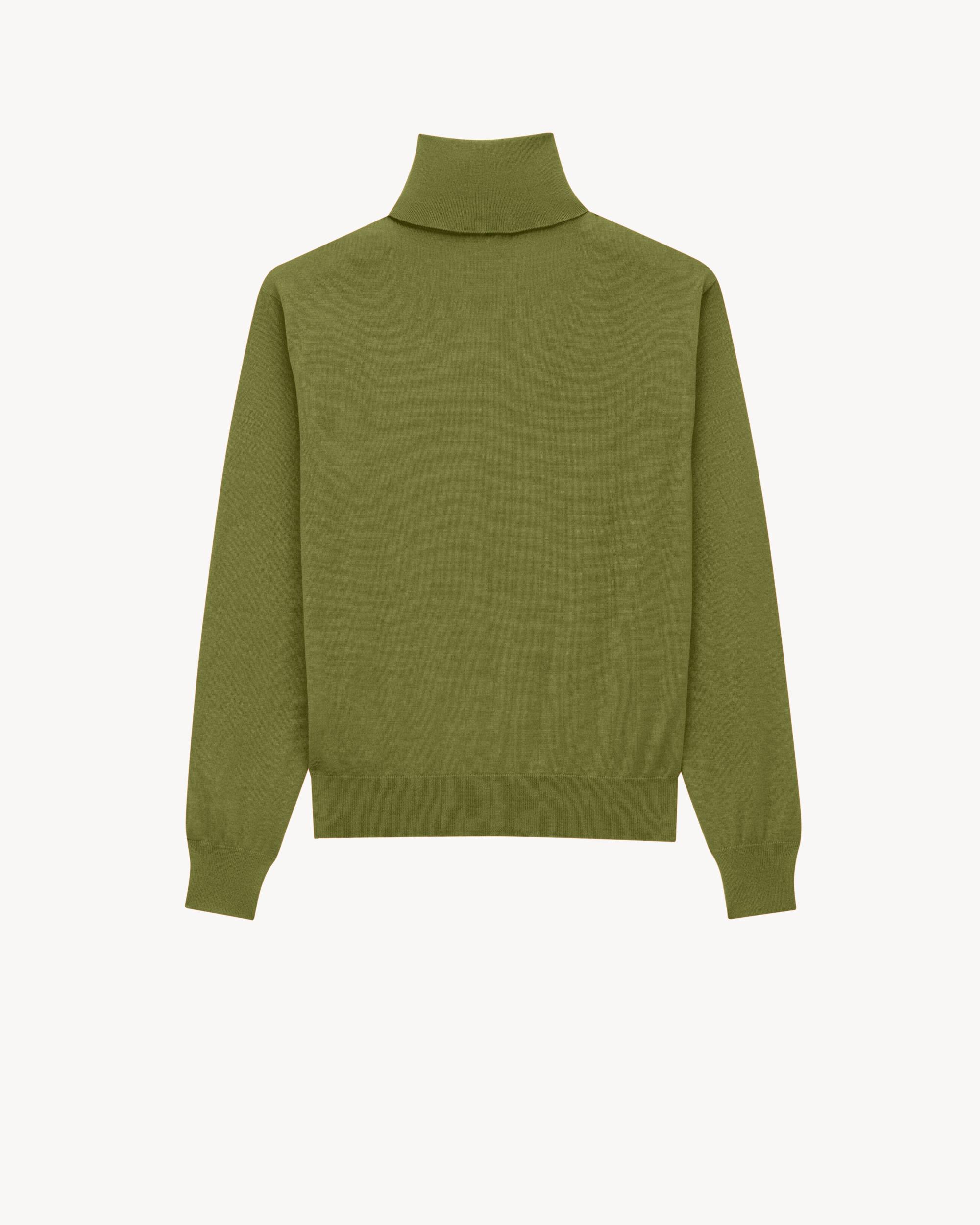turtleneck sweater in cashmere, wool and silk Product Image
