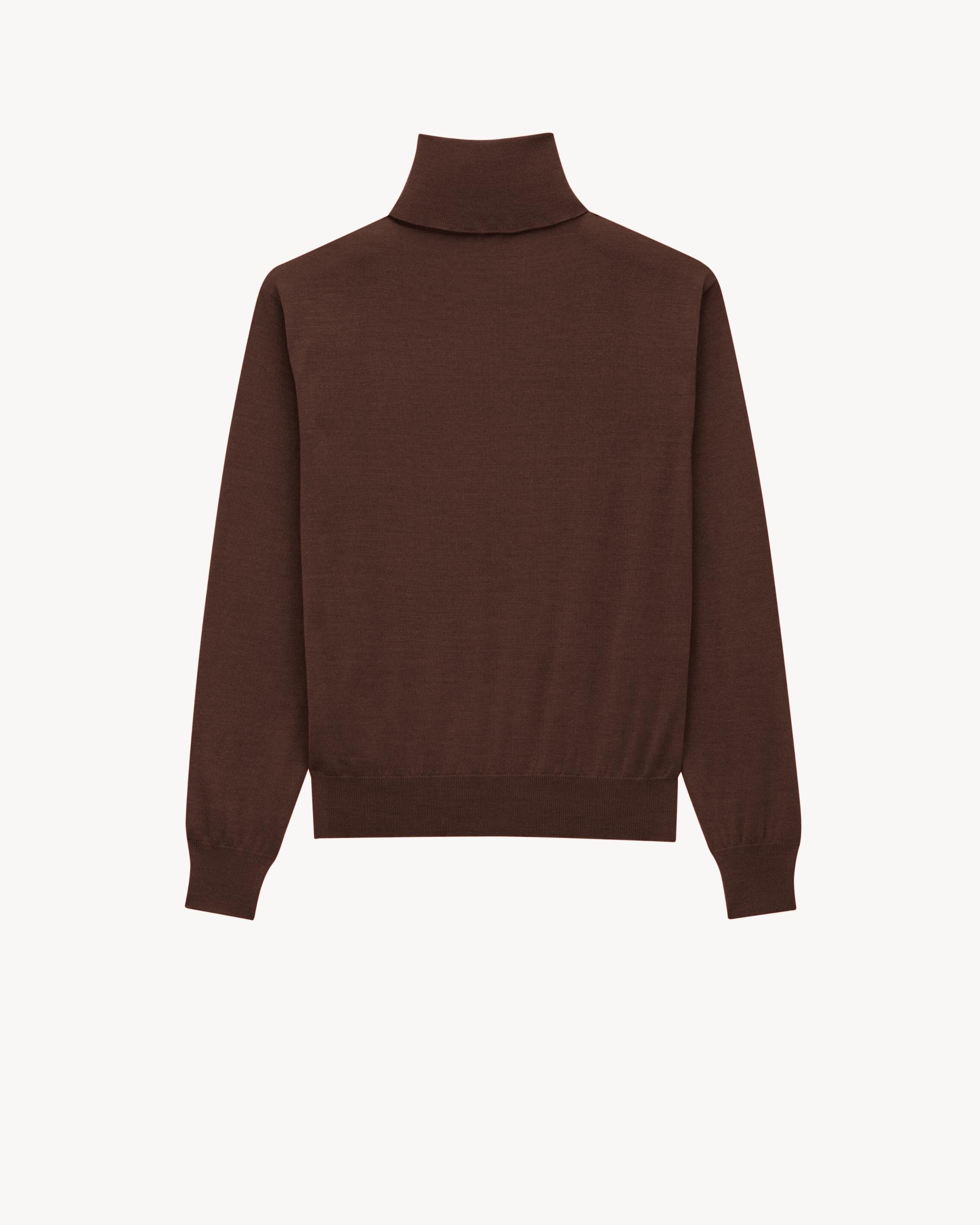 turtleneck sweater in cashmere, wool and silk Product Image
