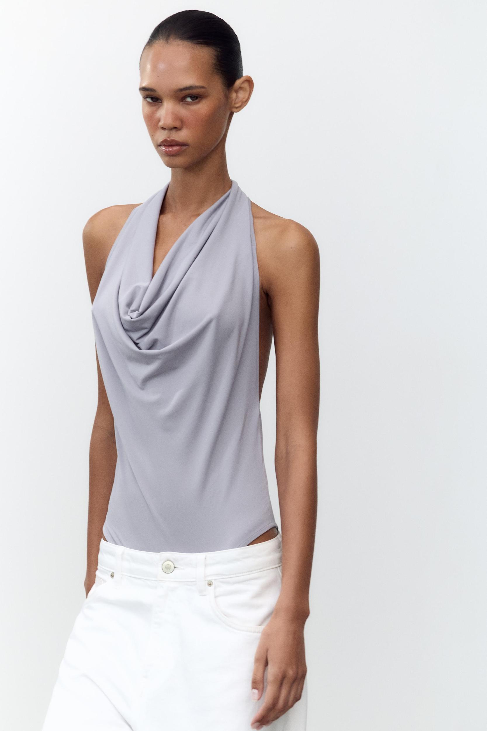 FLOWY HALTER BODYSUIT Product Image