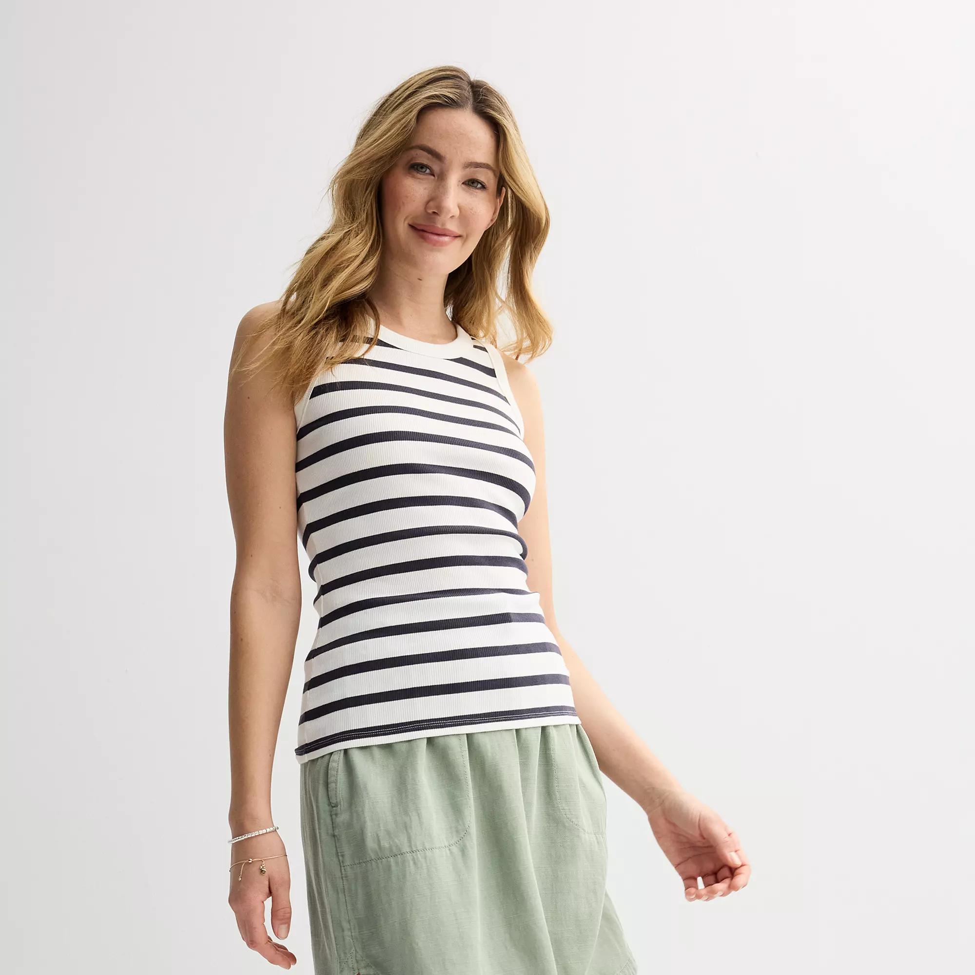 Petite Sonoma Goods For Life High Neck Layering Tank Top, Womens Product Image