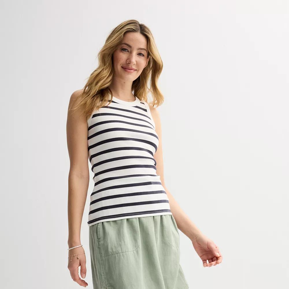 Petite Sonoma Goods For Life High Neck Layering Tank Top, Womens Product Image