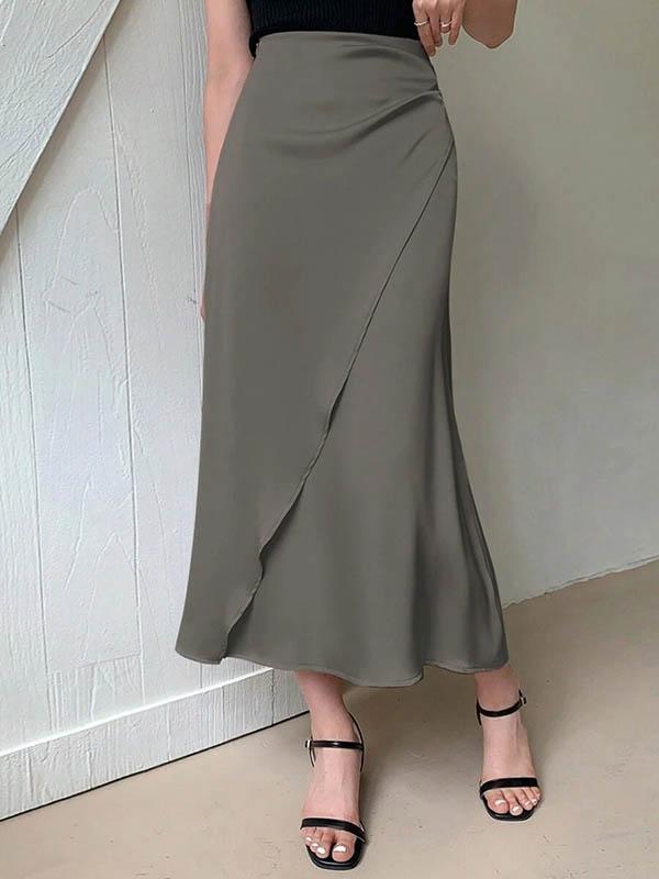 Bodycon Solid Color Skirts Bottoms Product Image