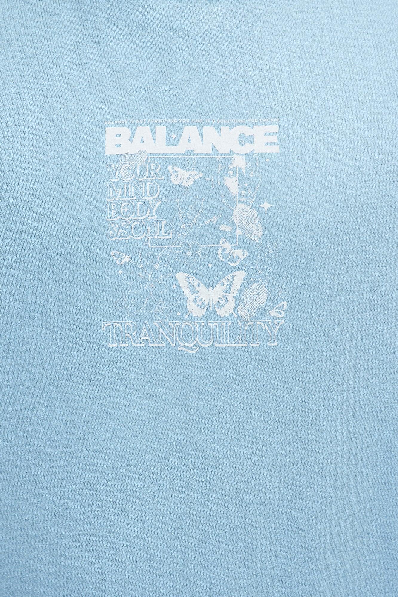 Balance Tranquility Short Sleeve Tee - Light Blue Product Image