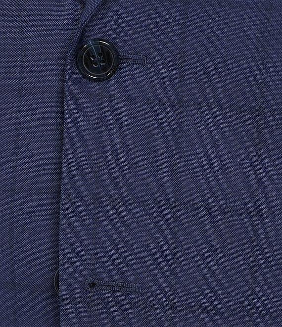 Hickey Freeman Modern Fit Flat Front Windowpane 2 Piece Suit Product Image