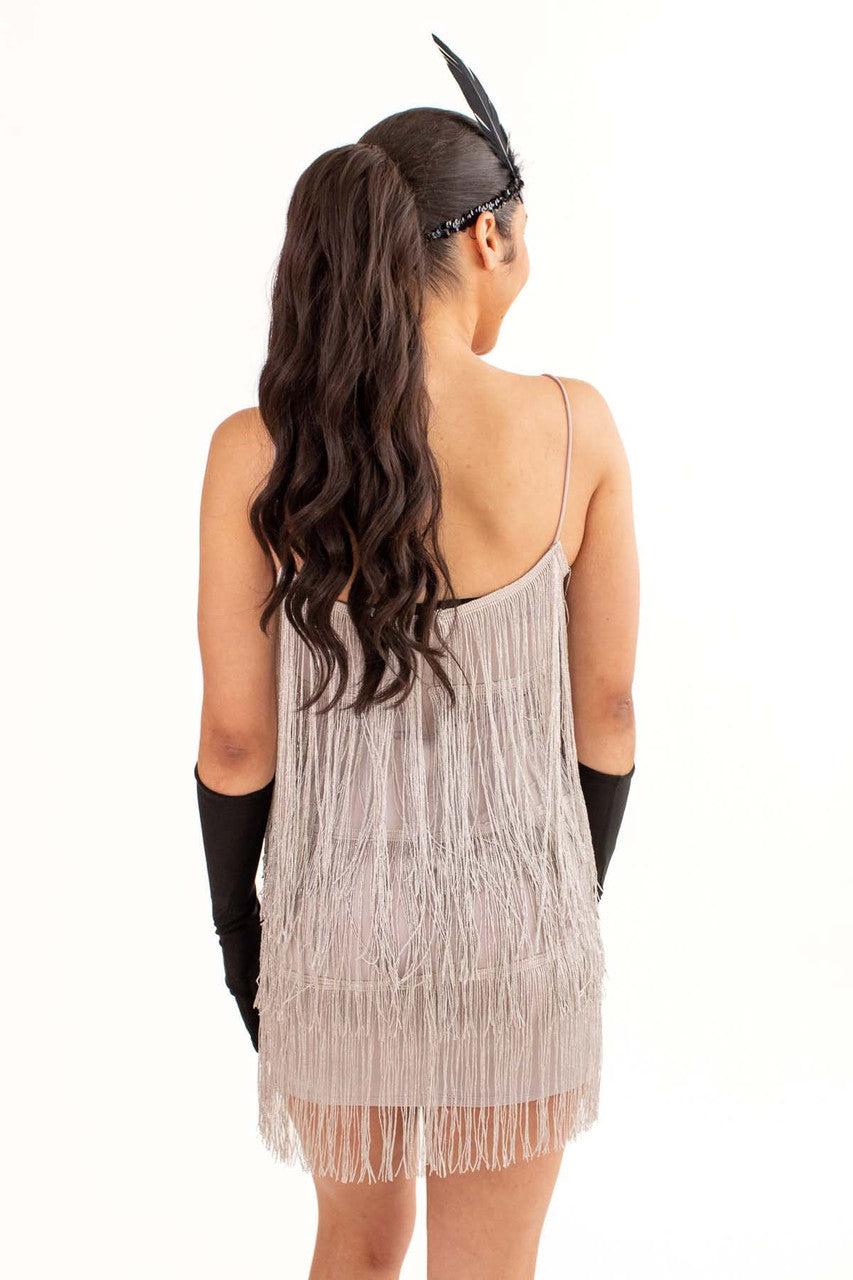 Silver Fringe Dress Product Image