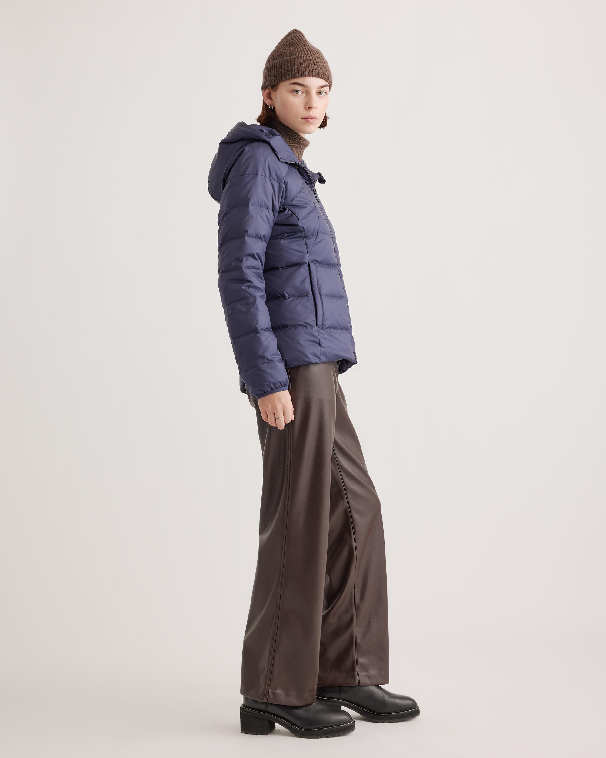 Quince | Women's Lightweight Down Packable Puffer Hooded Jacket Recycled Polyester Product Image
