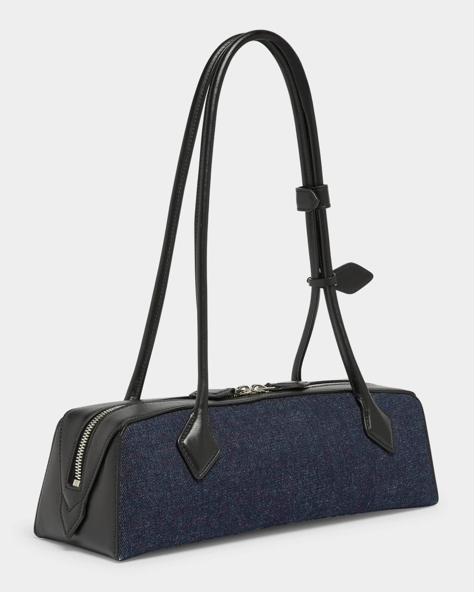 Le Teckel Medium Shoulder Bag in Denim  Product Image