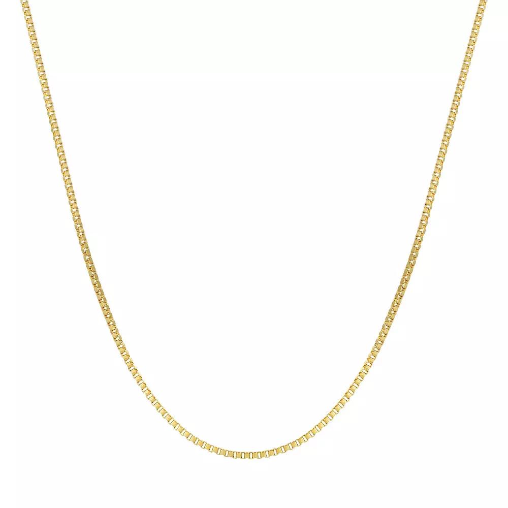 LYNX Stainless Steel Box Chain Necklace, Men's, Size: 18", Gold Tone Product Image