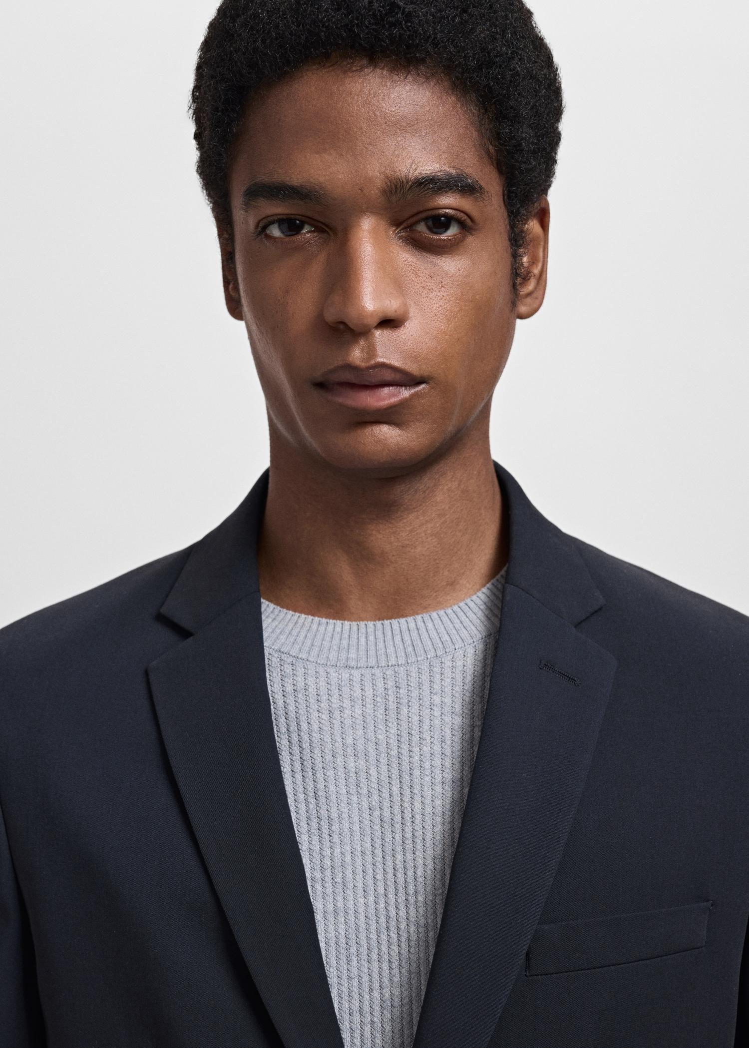 Super slim-fit suit jacket in stretch fabric - Men | MANGO USA Product Image