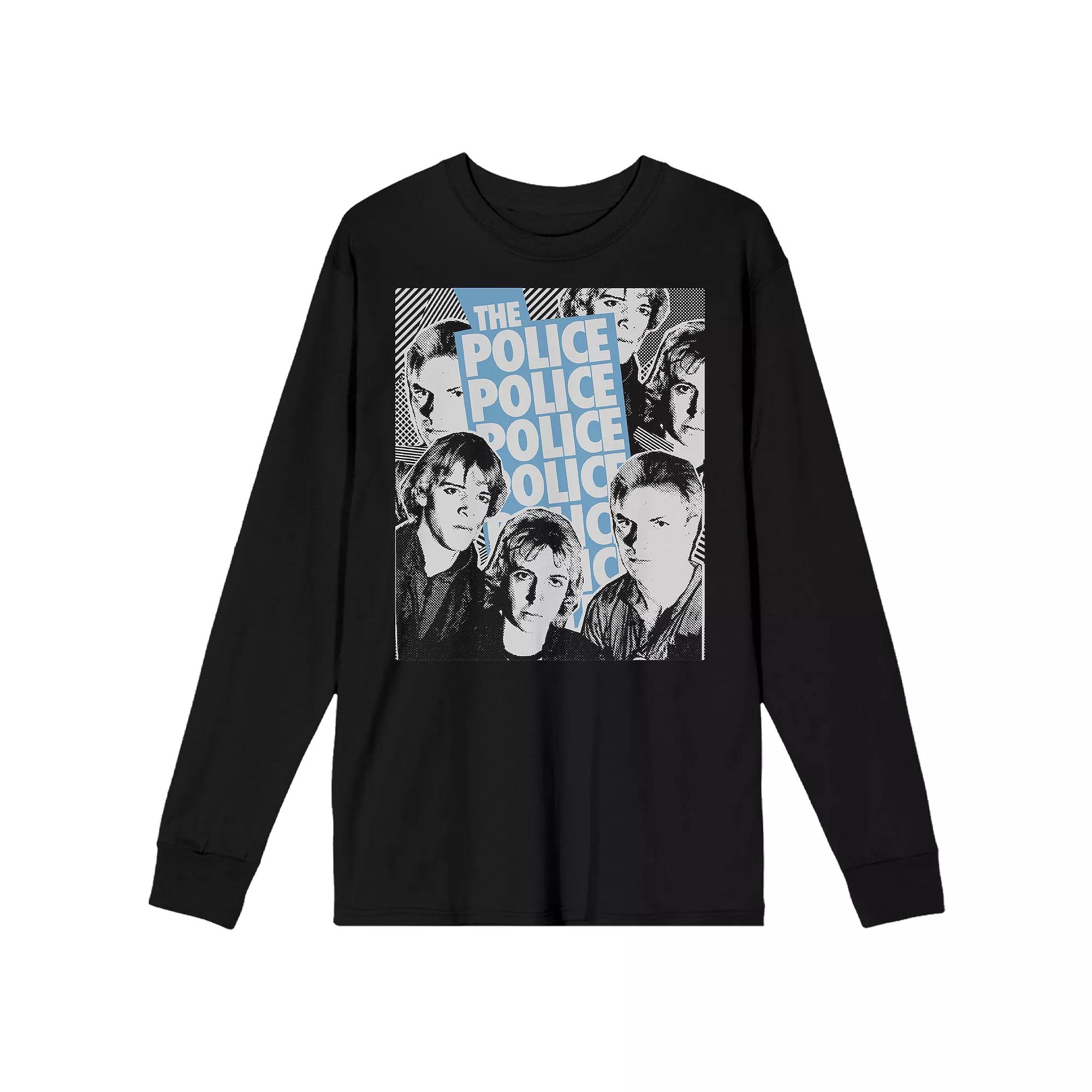 Men's The Police Retro Art Long Sleeve Graphic Tee,  Product Image