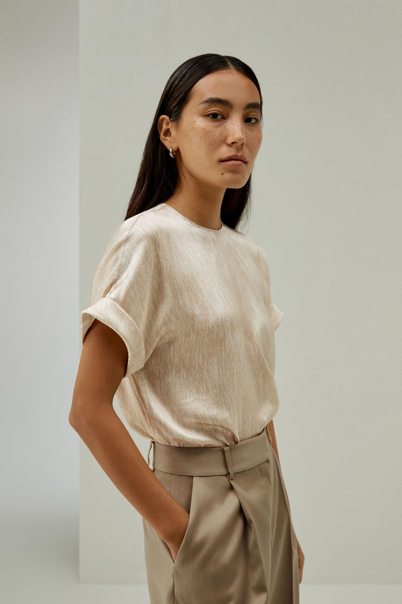 Pearl Satin Silk Top Product Image