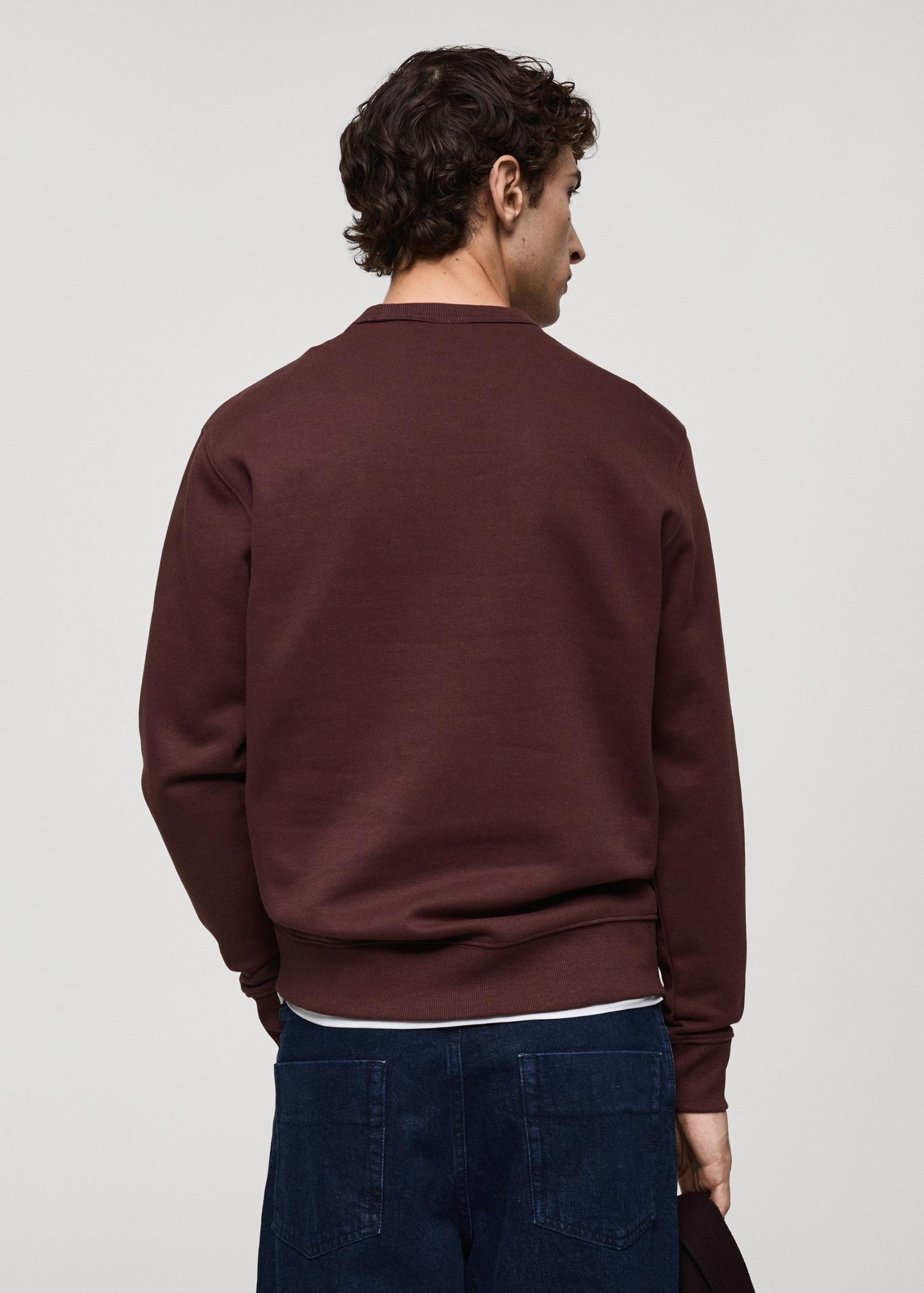 Regular-fit cotton sweatshirt - Men | MANGO USA Product Image