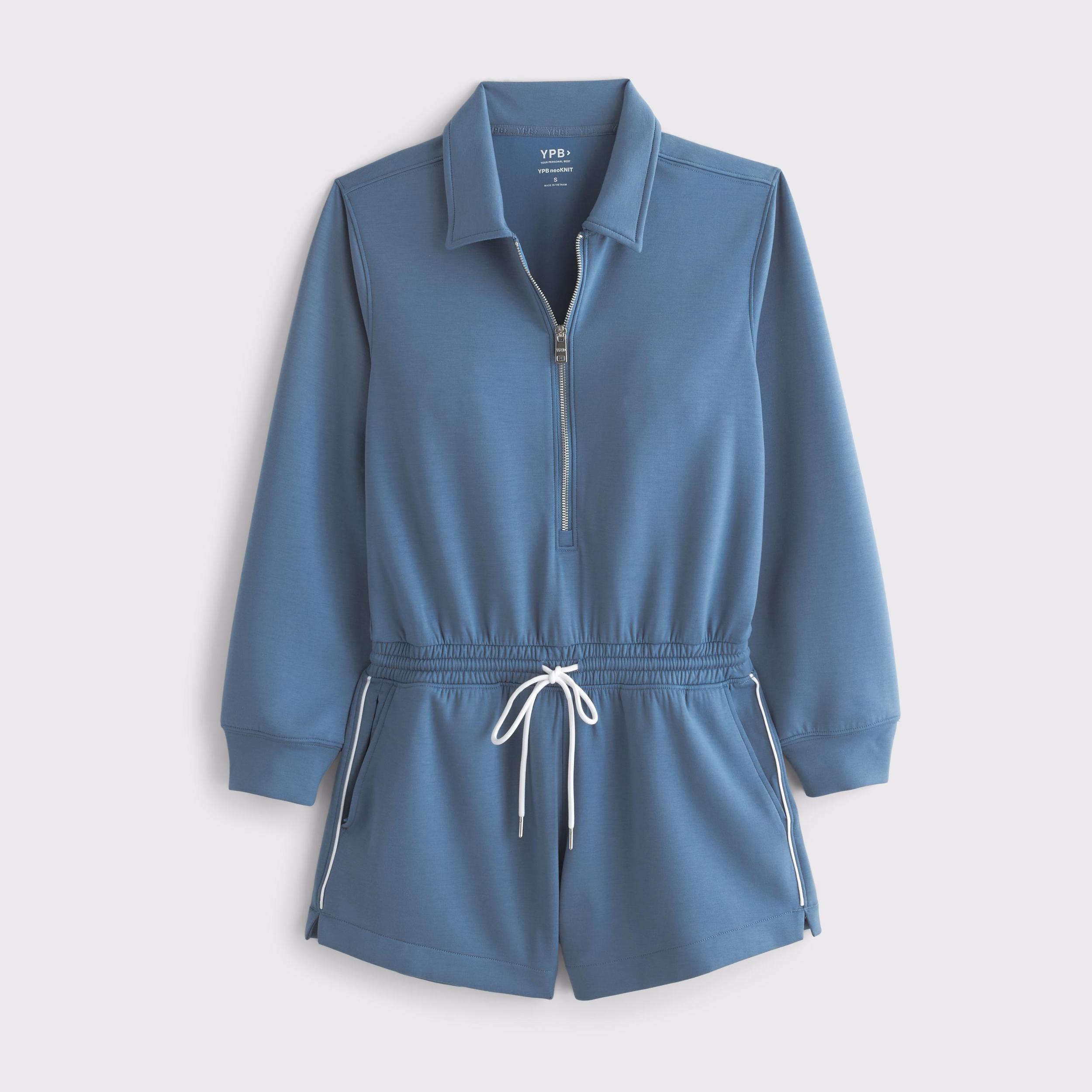 YPB neoKNIT Long-Sleeve Half-Zip Romper Product Image