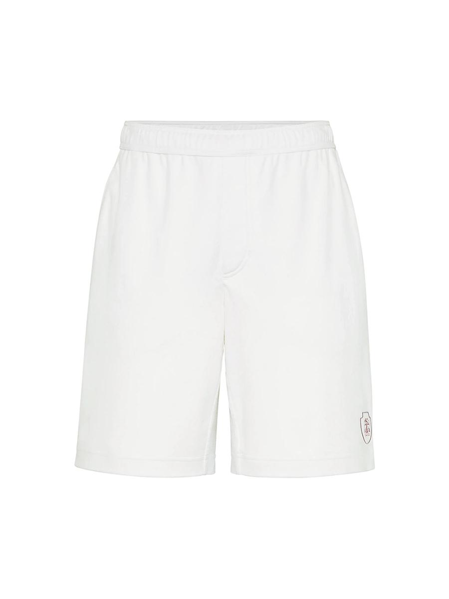 Mens Cotton Interlock Shorts with Logo Product Image