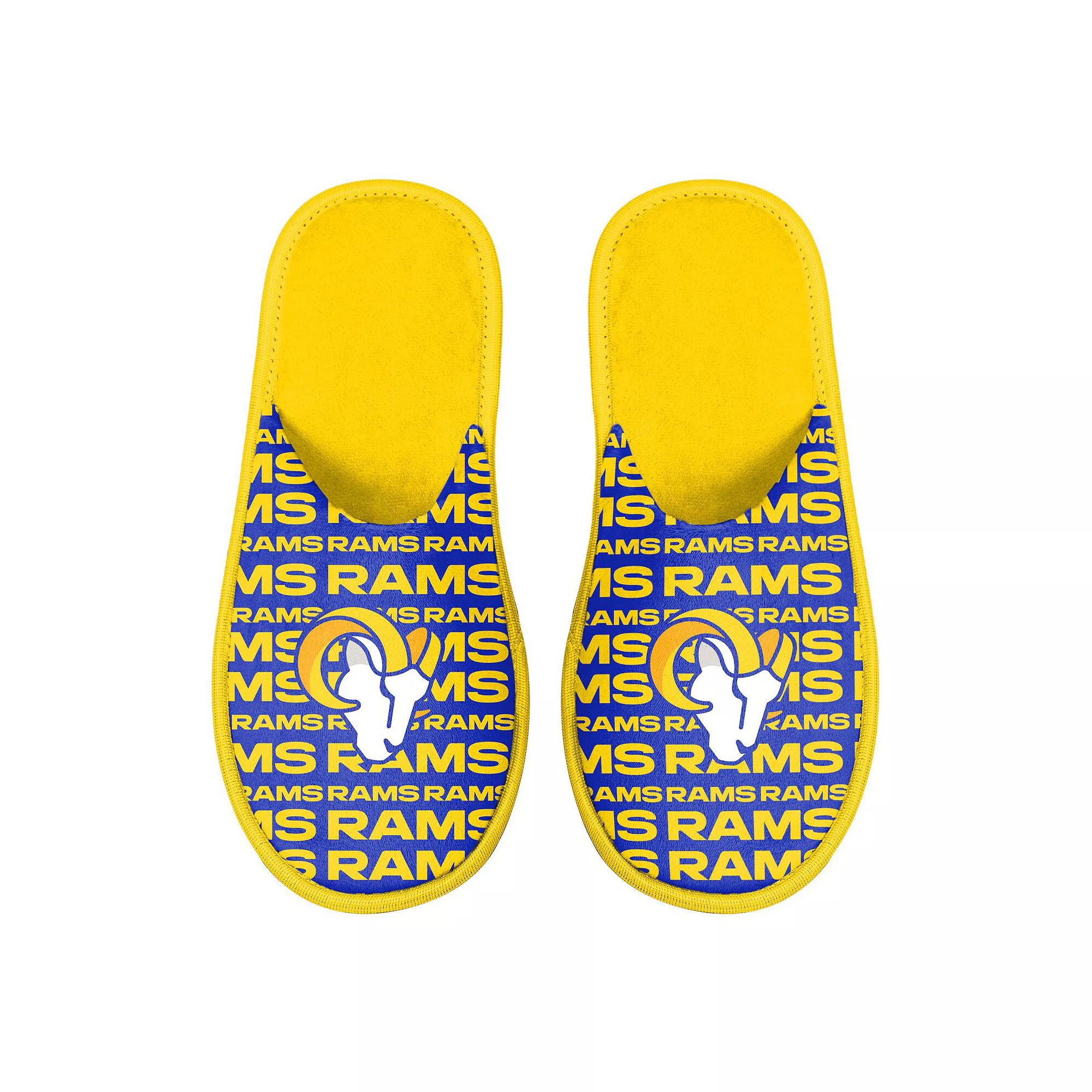 Men's FOCO Los Angeles Rams Scuff Logo Slide Slippers,  Product Image