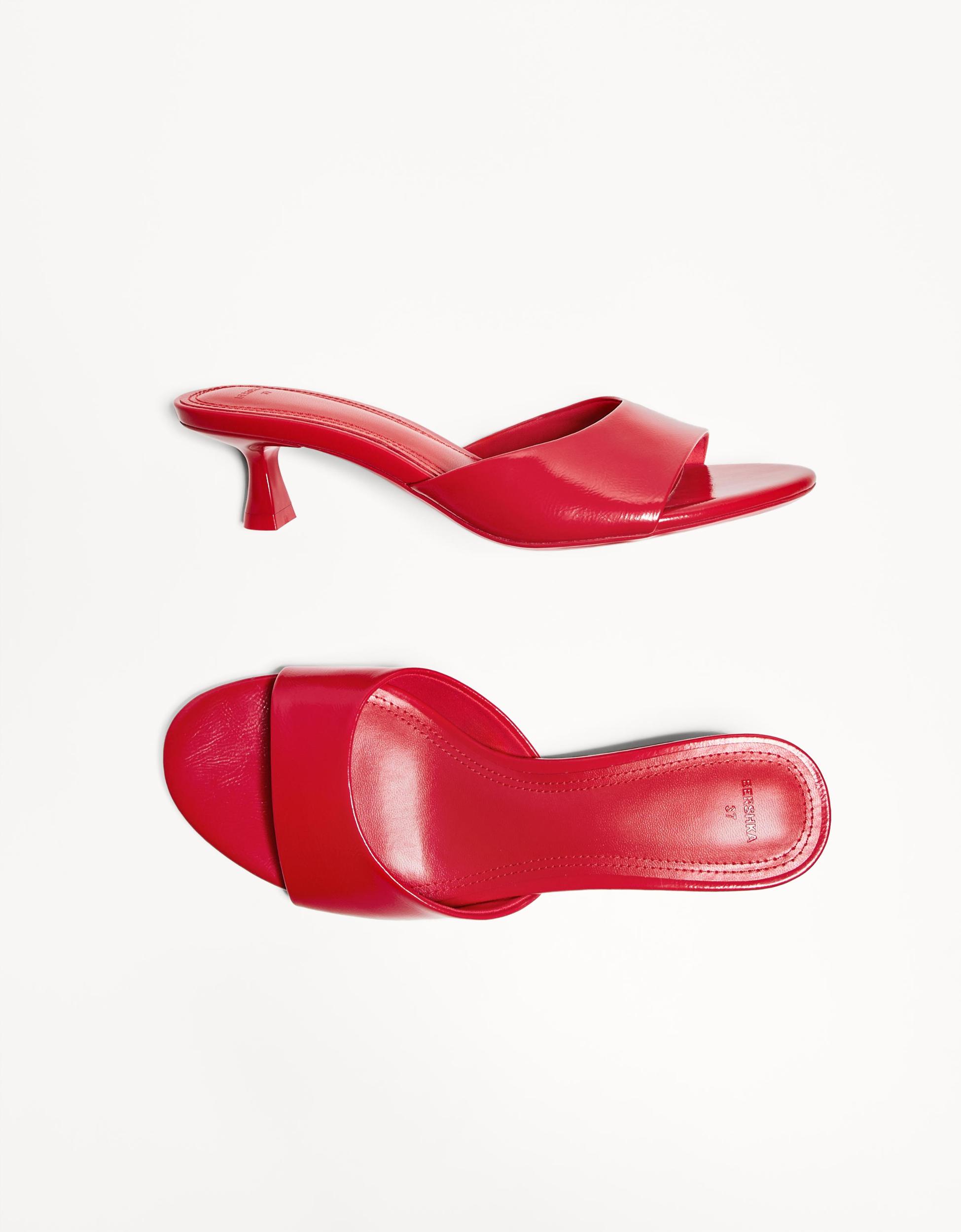 Kitten-heel mule sandals Product Image