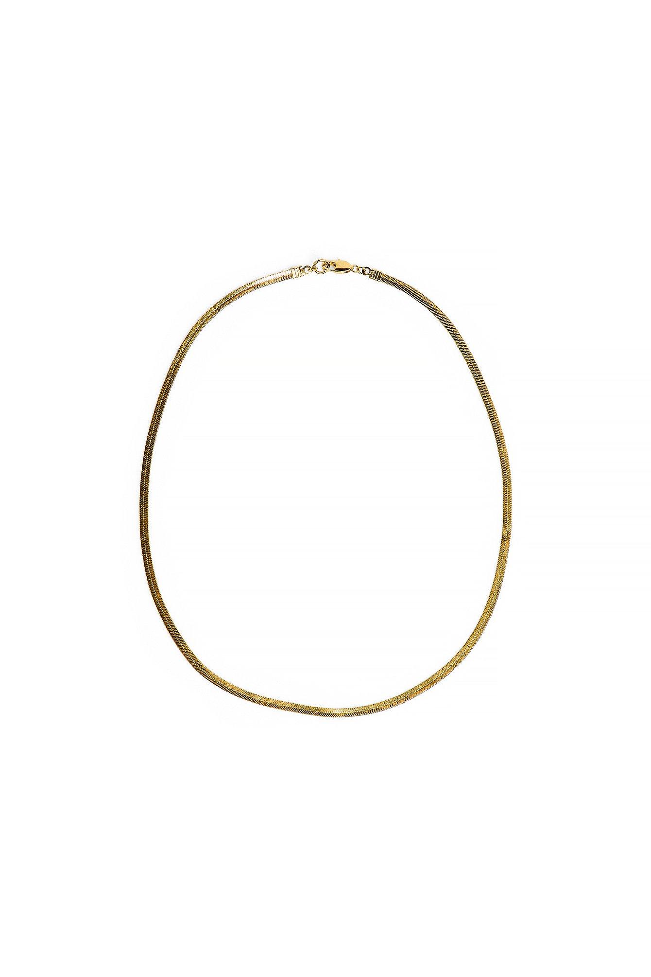 Gold Plated Glossy Slim Necklace Product Image