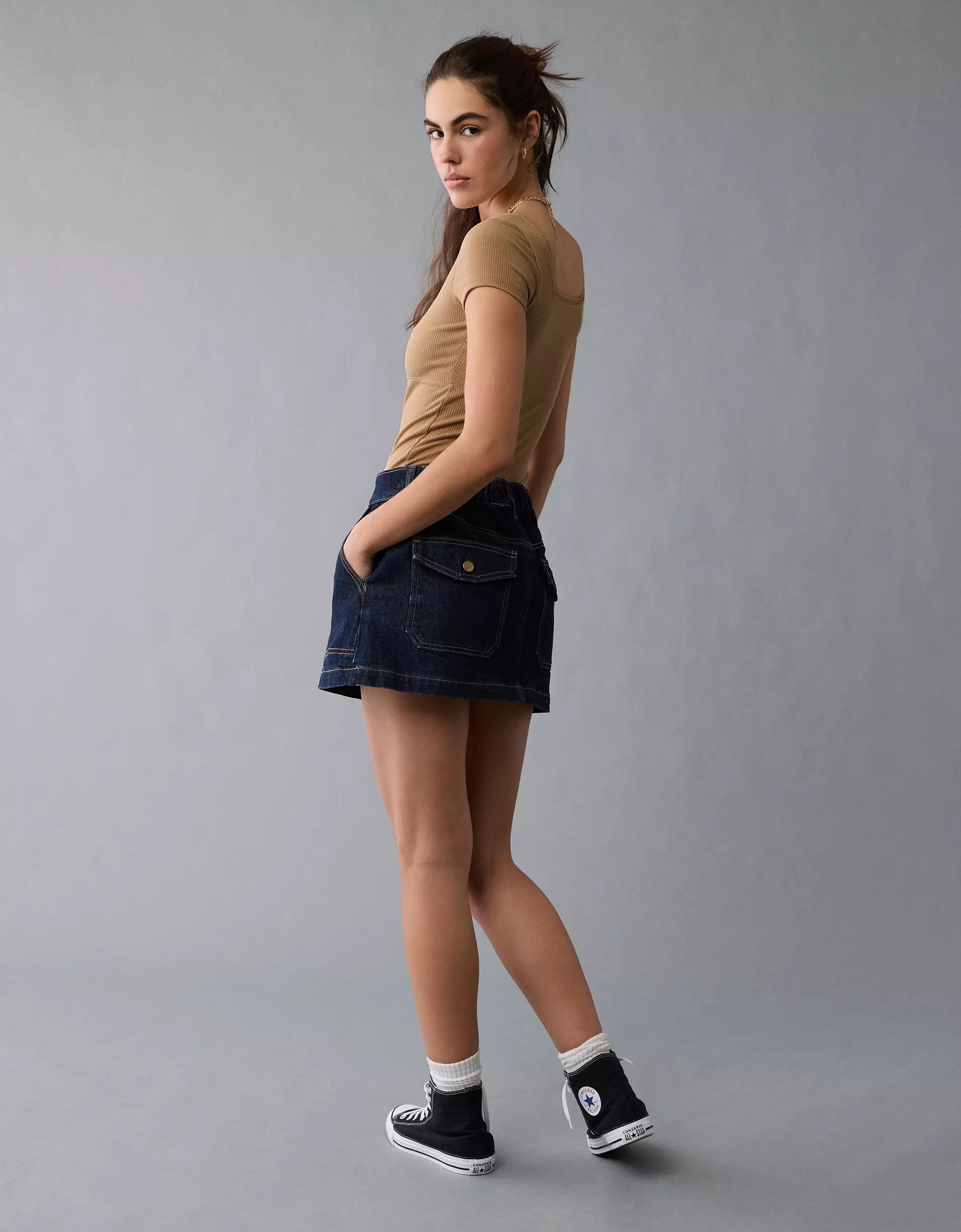 AE Short Sleeve Square Neck Bow Bodysuit Product Image