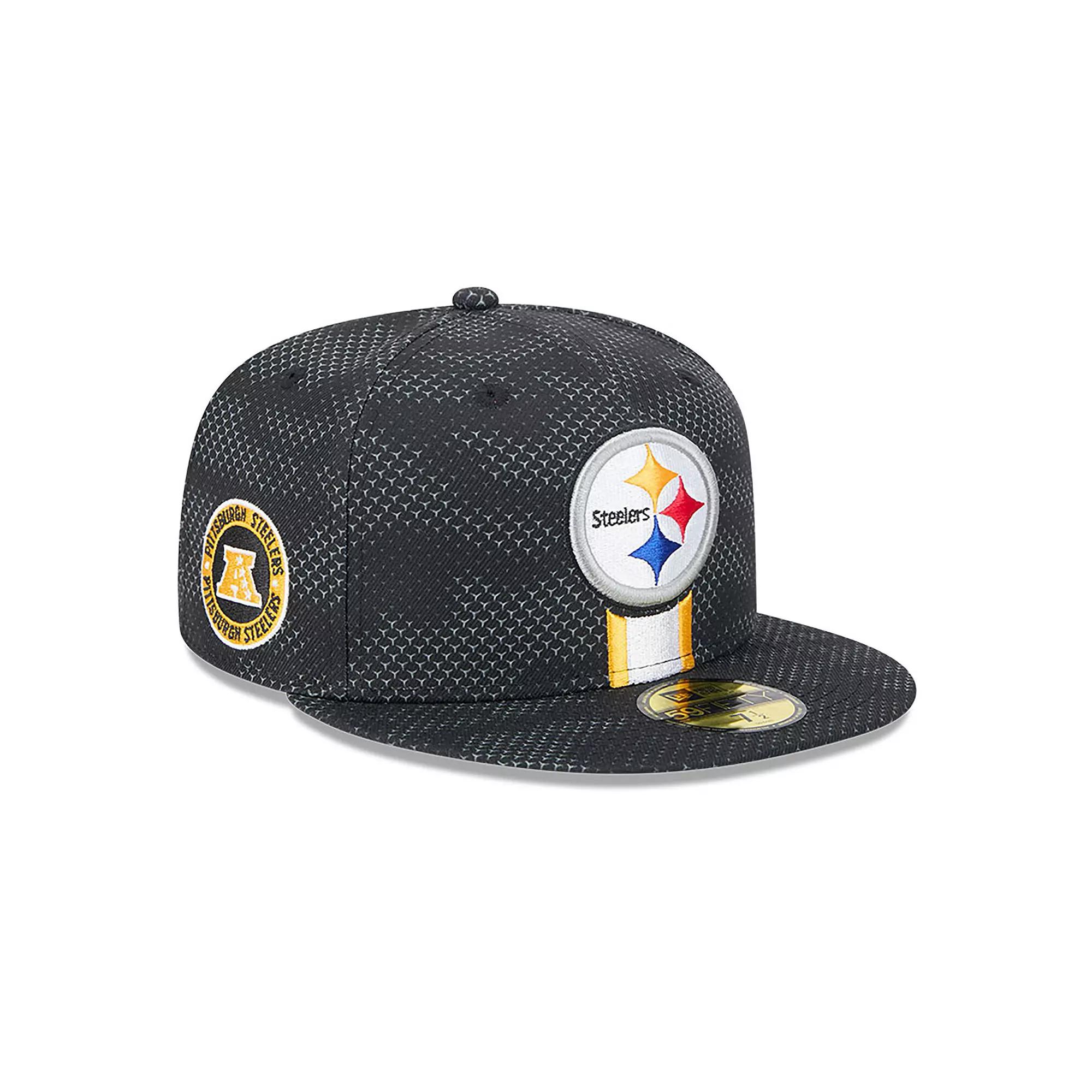Men's New Era Black Pittsburgh Steelers 2024 Sideline 59FIFTY Fitted Hat,  Product Image