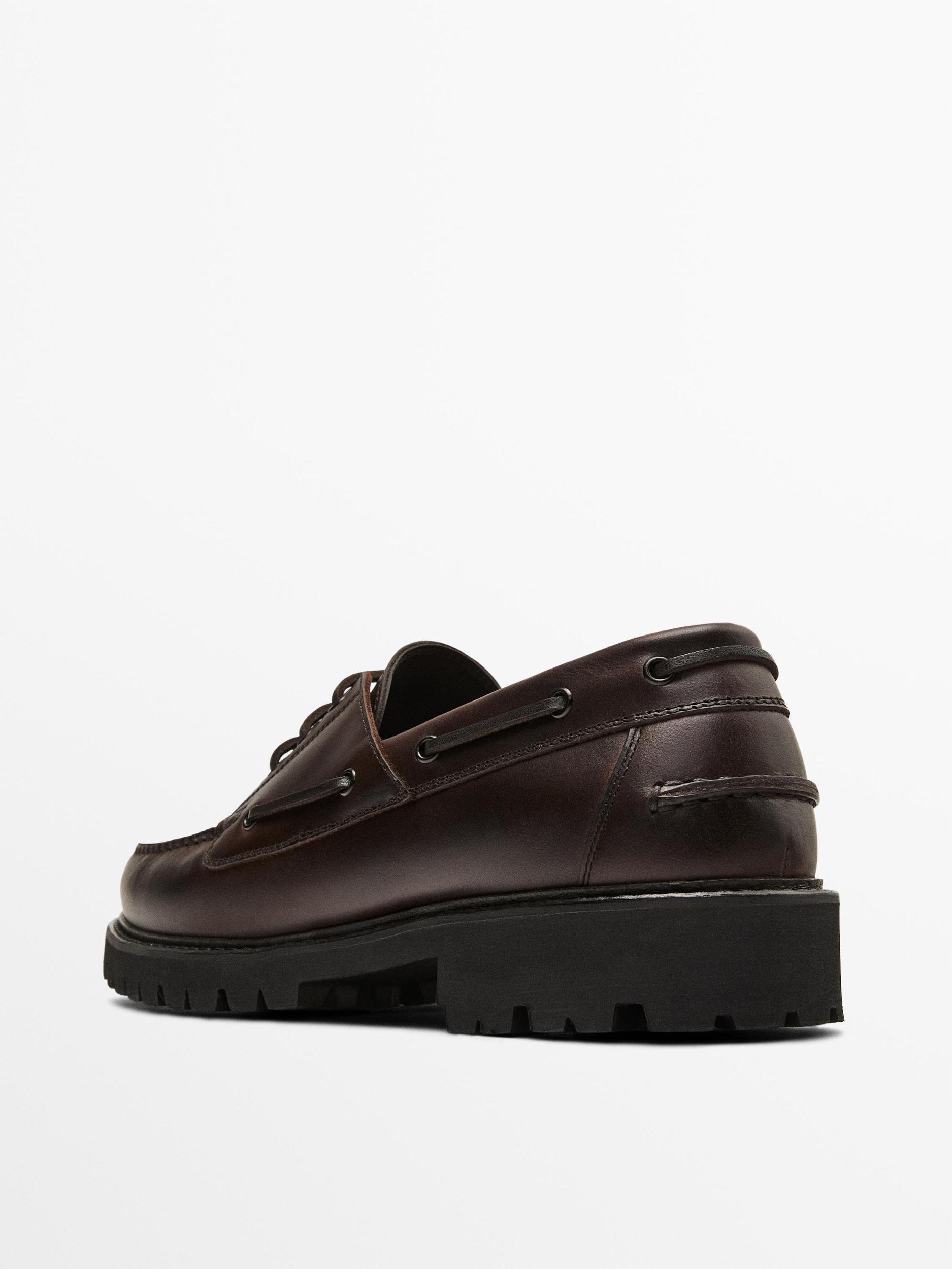 Nappa loafers with track sole Product Image