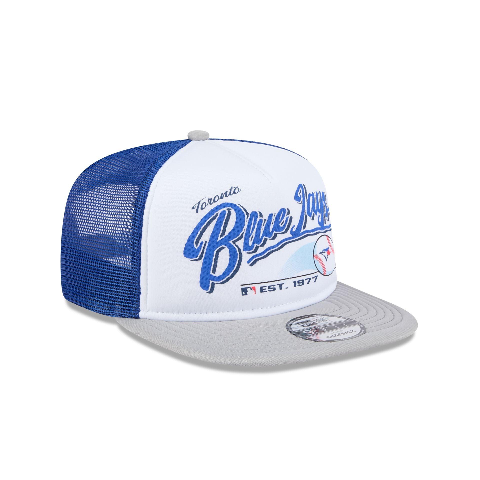 Toronto Blue Jays Retro Script 9FIFTY A-Frame Trucker Hat Male Product Image