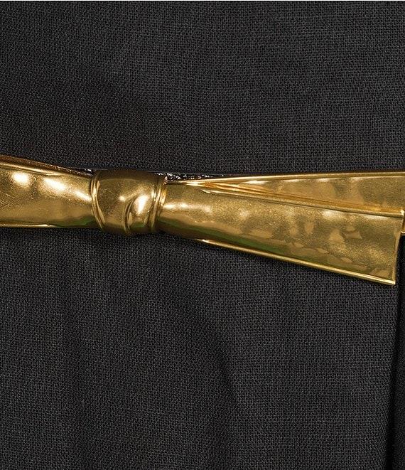 Donna Karan Square Neck Sleeveless A-Line Belted Midi Dress Product Image