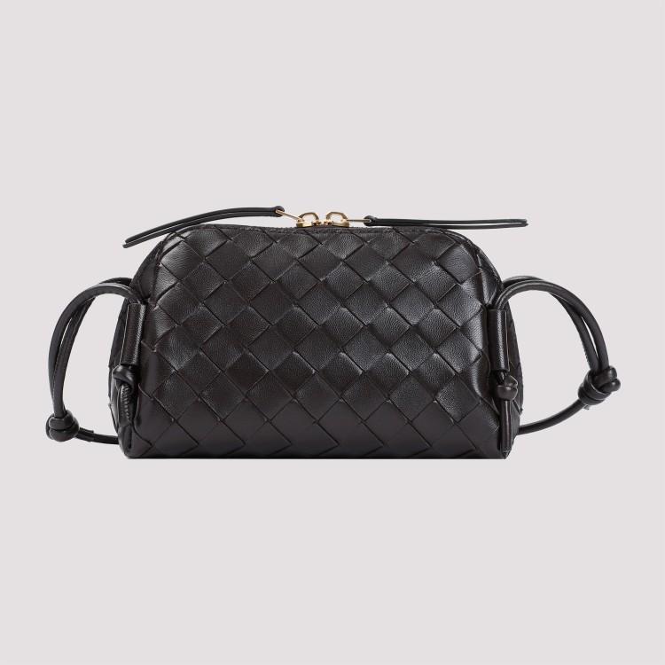 BOTTEGA VENETA Concert Mini Intrecciato Leather Pouch In Black Product Image