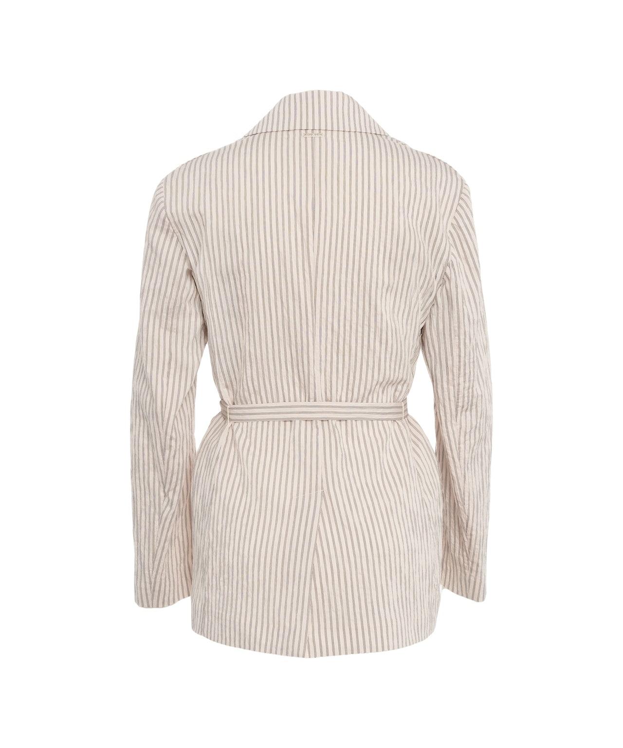 Striped blazer with waistband Product Image