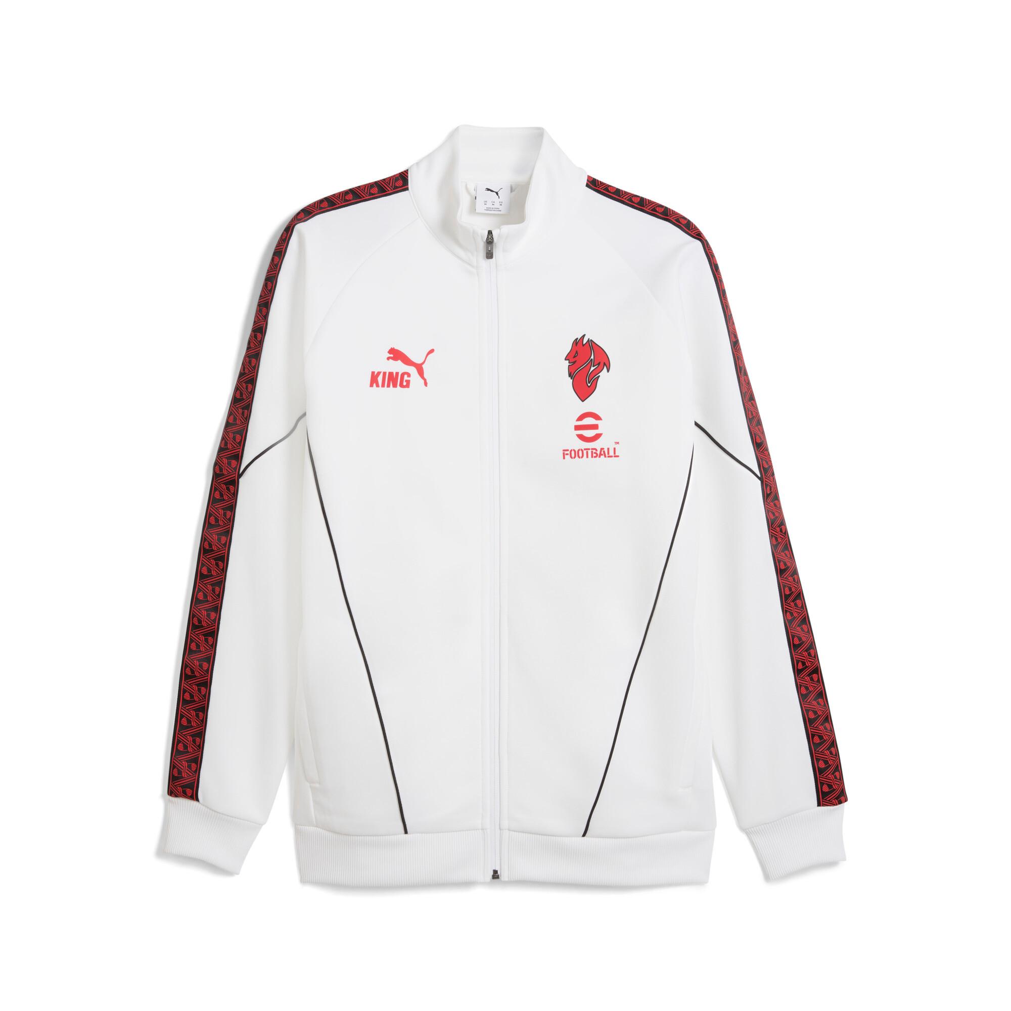 PUMA AC Milan KING Anthem Jacket Men in White/For All Time Red Product Image