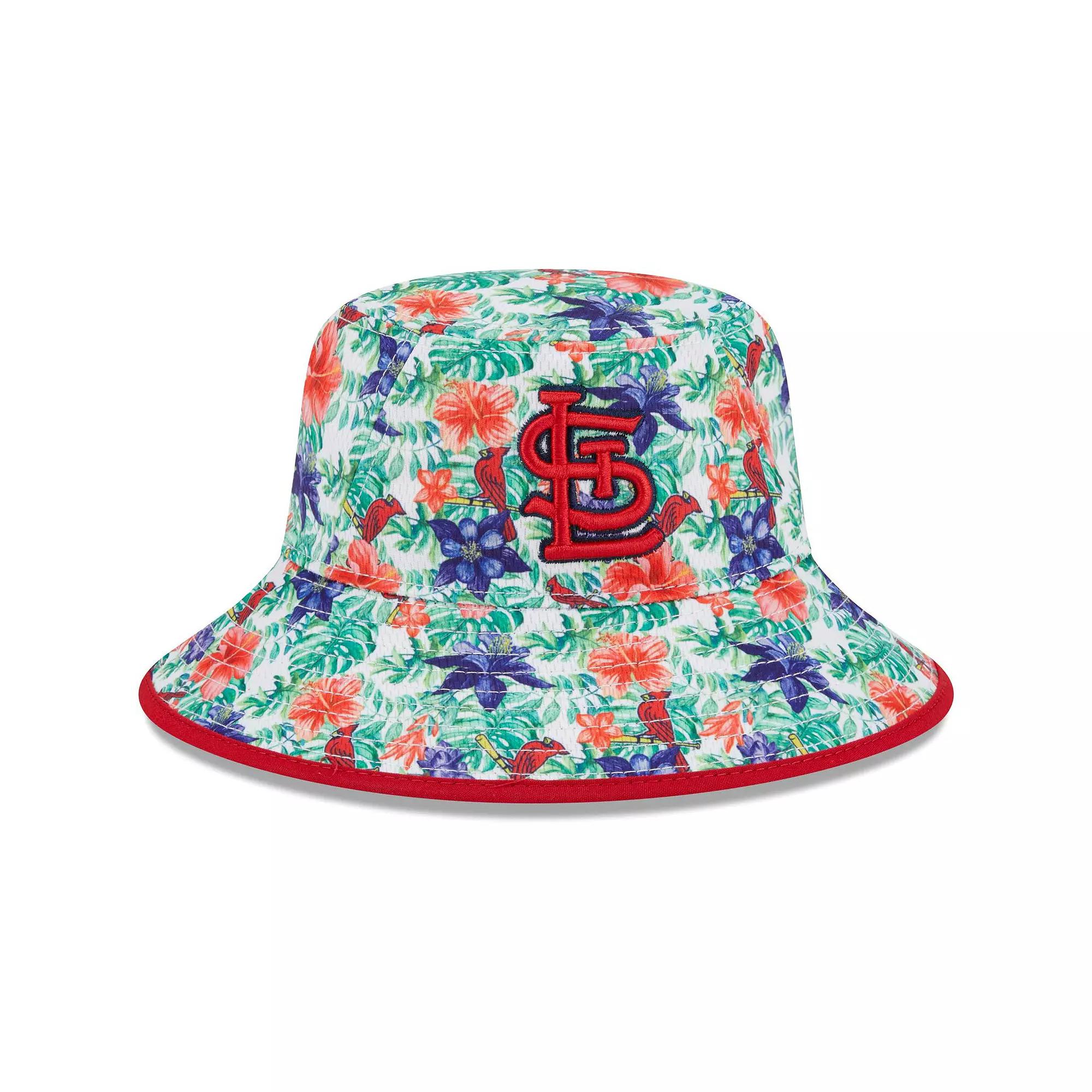 Men's New Era St. Louis Cardinals Tropic Floral Bucket Hat, Red Product Image