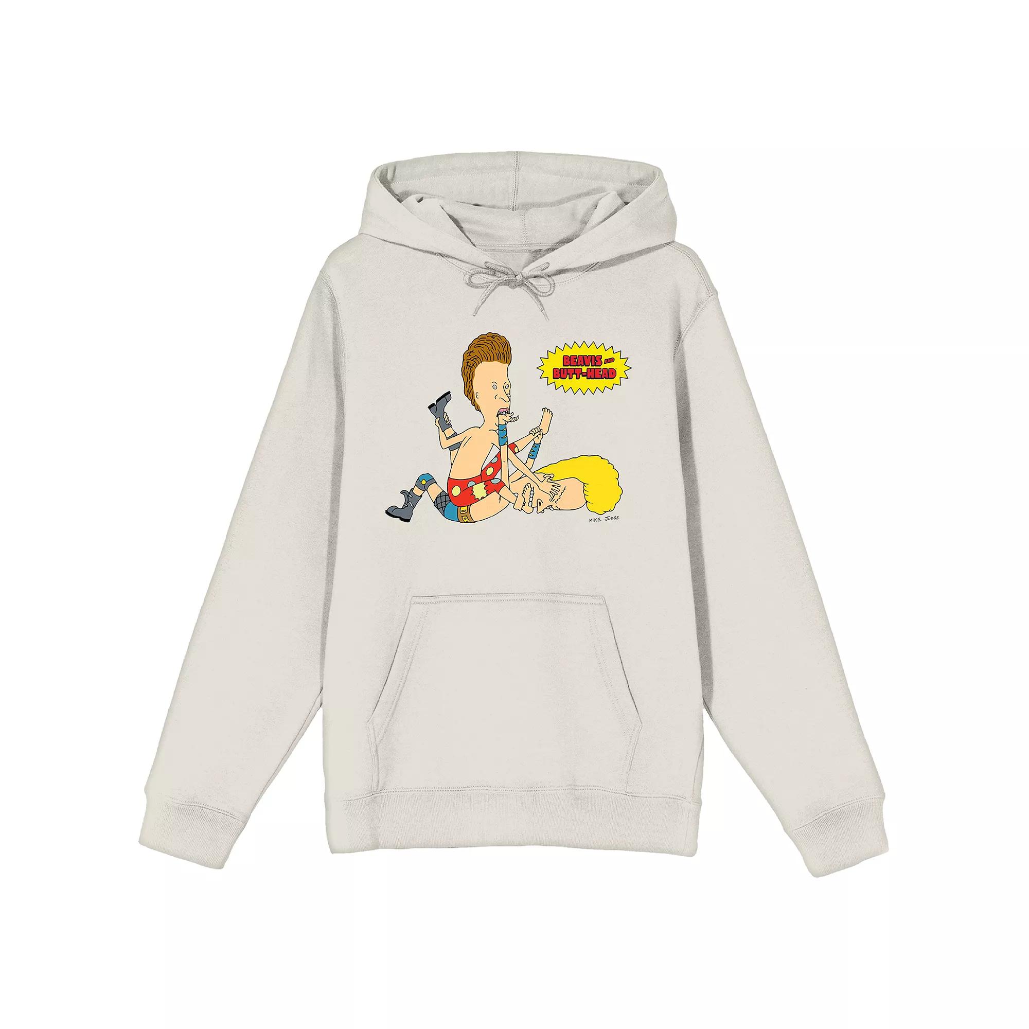 Men's Beavis & Butthead Wrestling Graphic Hoodie,  Product Image