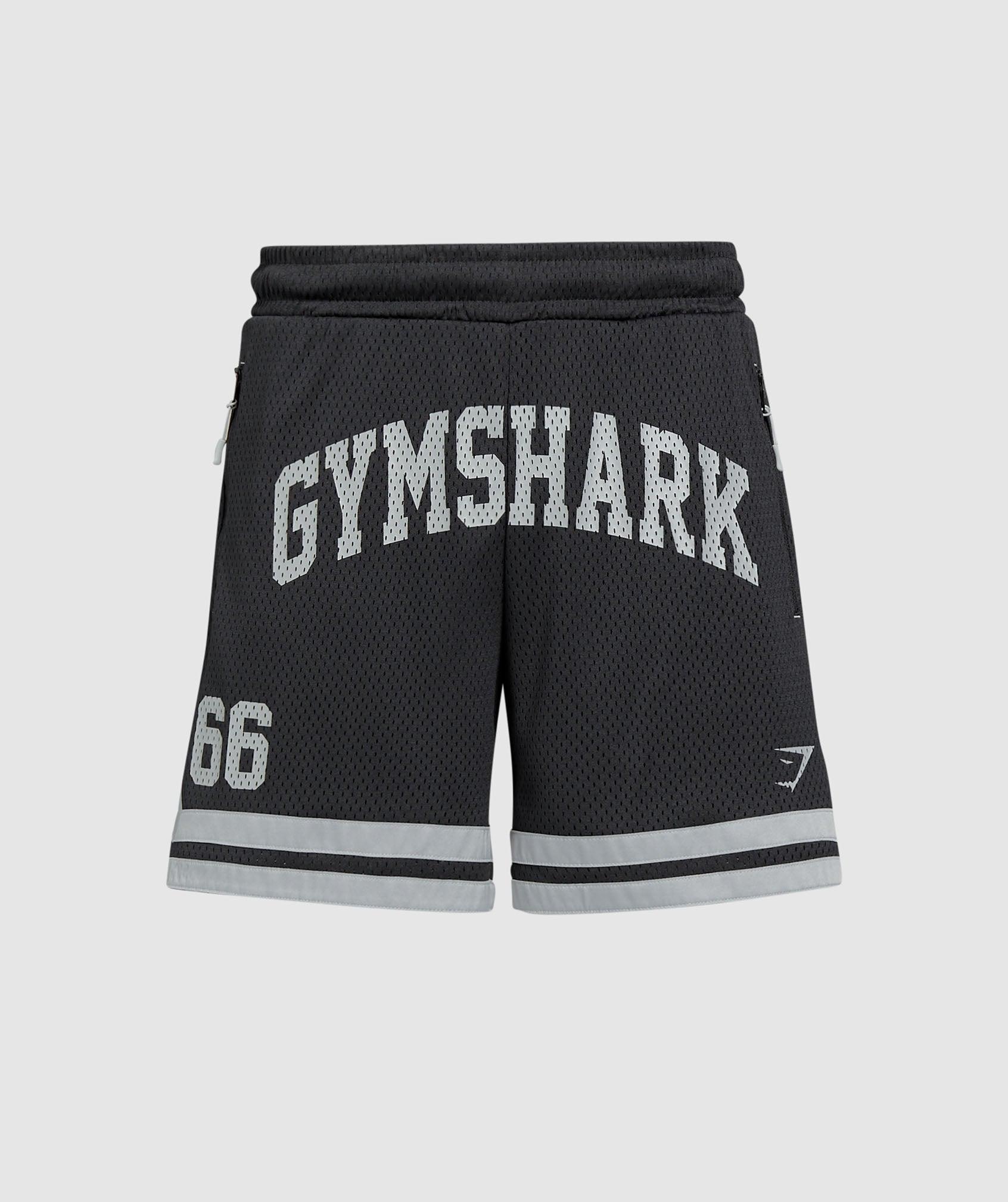 Gymshark Campus Mesh Shorts - Black Male Product Image