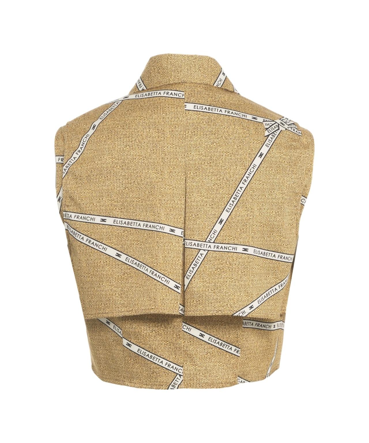 Cropped blouse with print Product Image