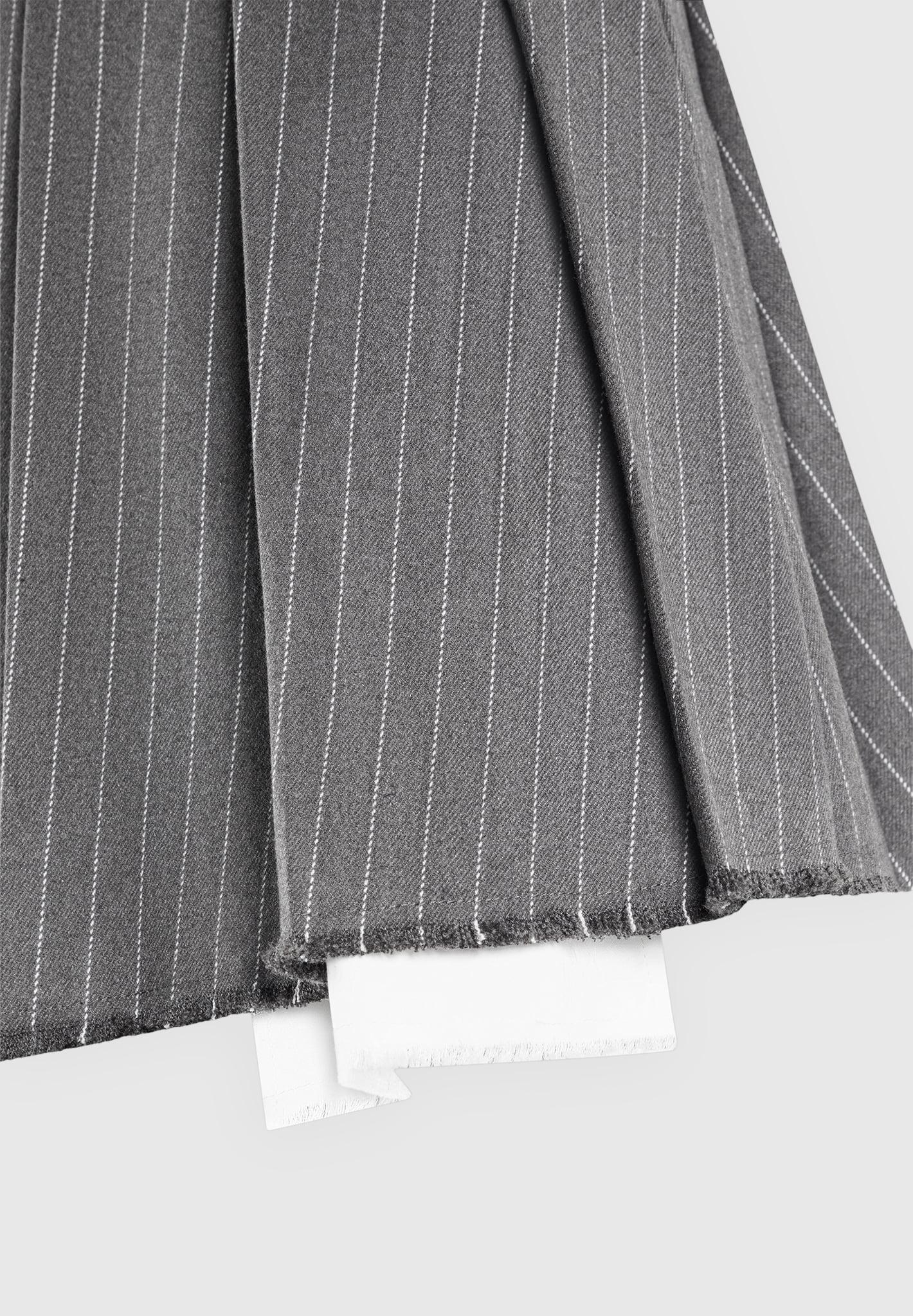 Juliette - Pinstripe Pleated Skort - Grey Pinstripe Female Product Image