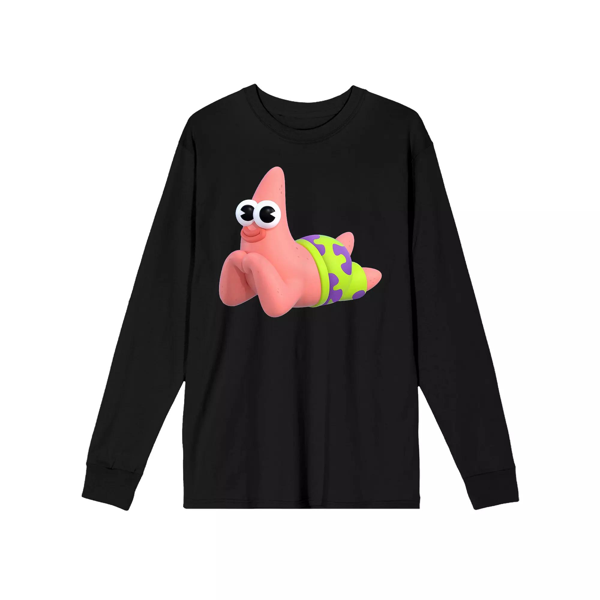 Men's SpongeBob SquarePants Eyes Long Sleeve Graphic Tee,  Product Image