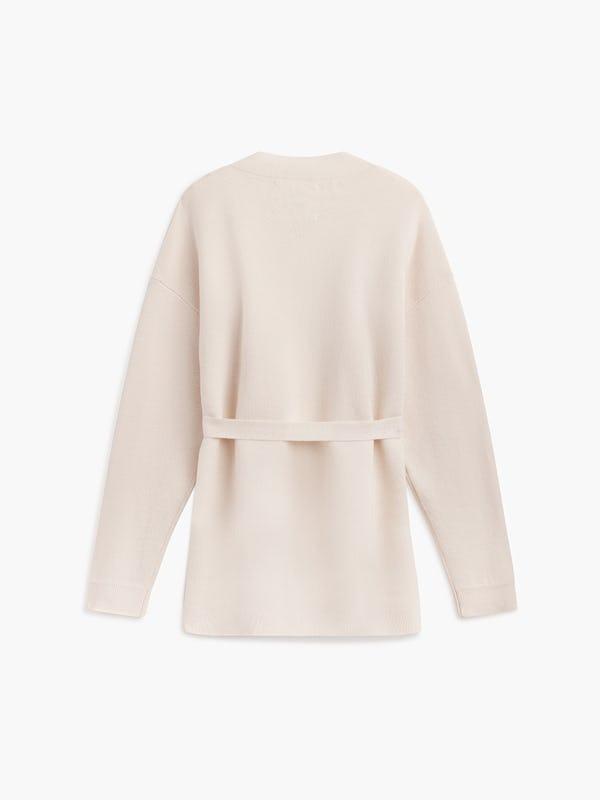 Women's Atlas Merino Belted Cardigan - Ivory Female Product Image