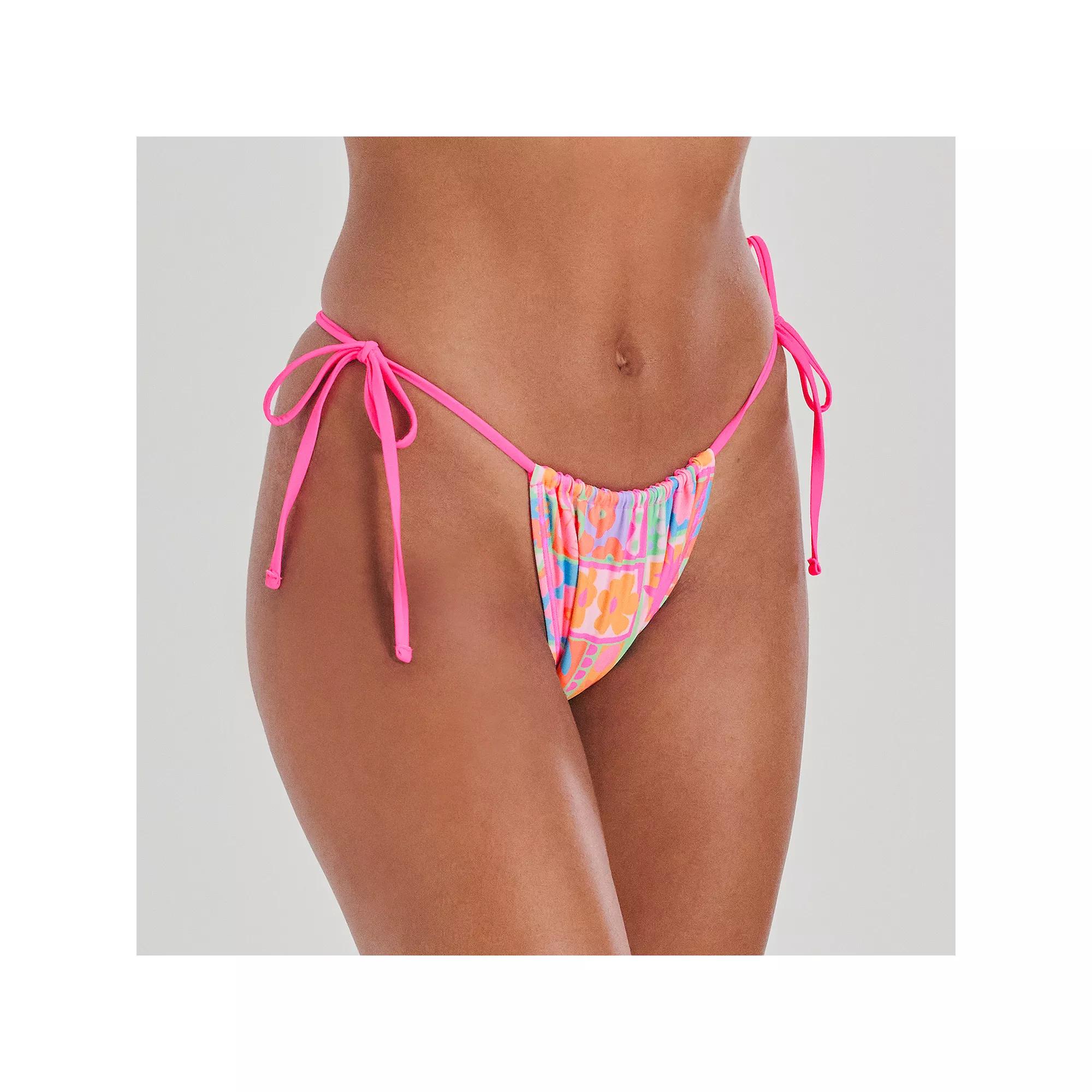 Juniors' Ninety-Nine° Reversible Side Tie Hipster Bikini Bottom, Women's,  Product Image