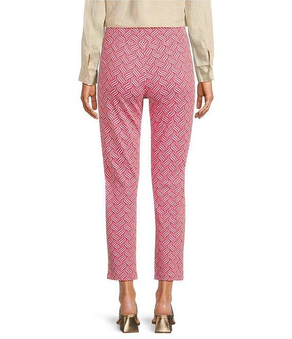 J.McLaughlin Catalina Cloth Printed Flat Front Pull On Capri Pants Product Image