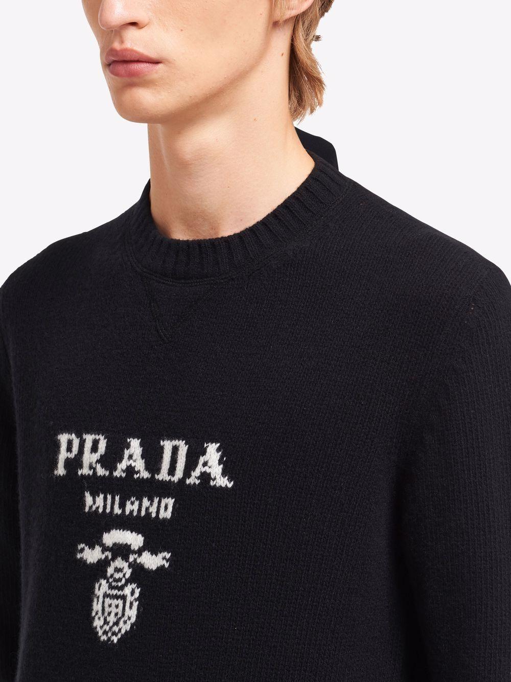 logo intarsia wool-cashmere jumper Product Image