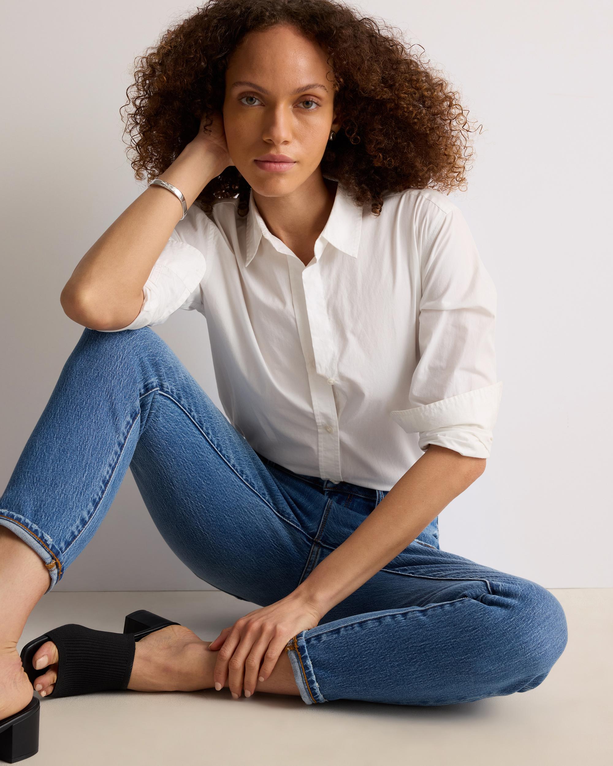 Quince | Women's Luna Stretch Slim Boyfriend Jeans Organic Cotton Product Image