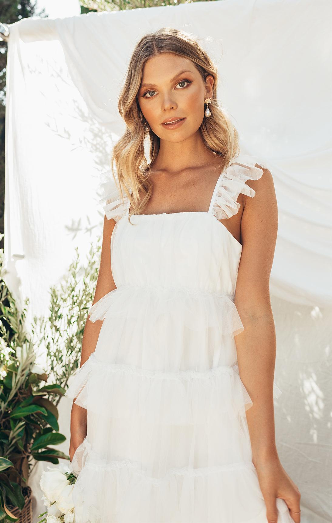 Fairytale Maxi Dress ~ White Tulle Product Image